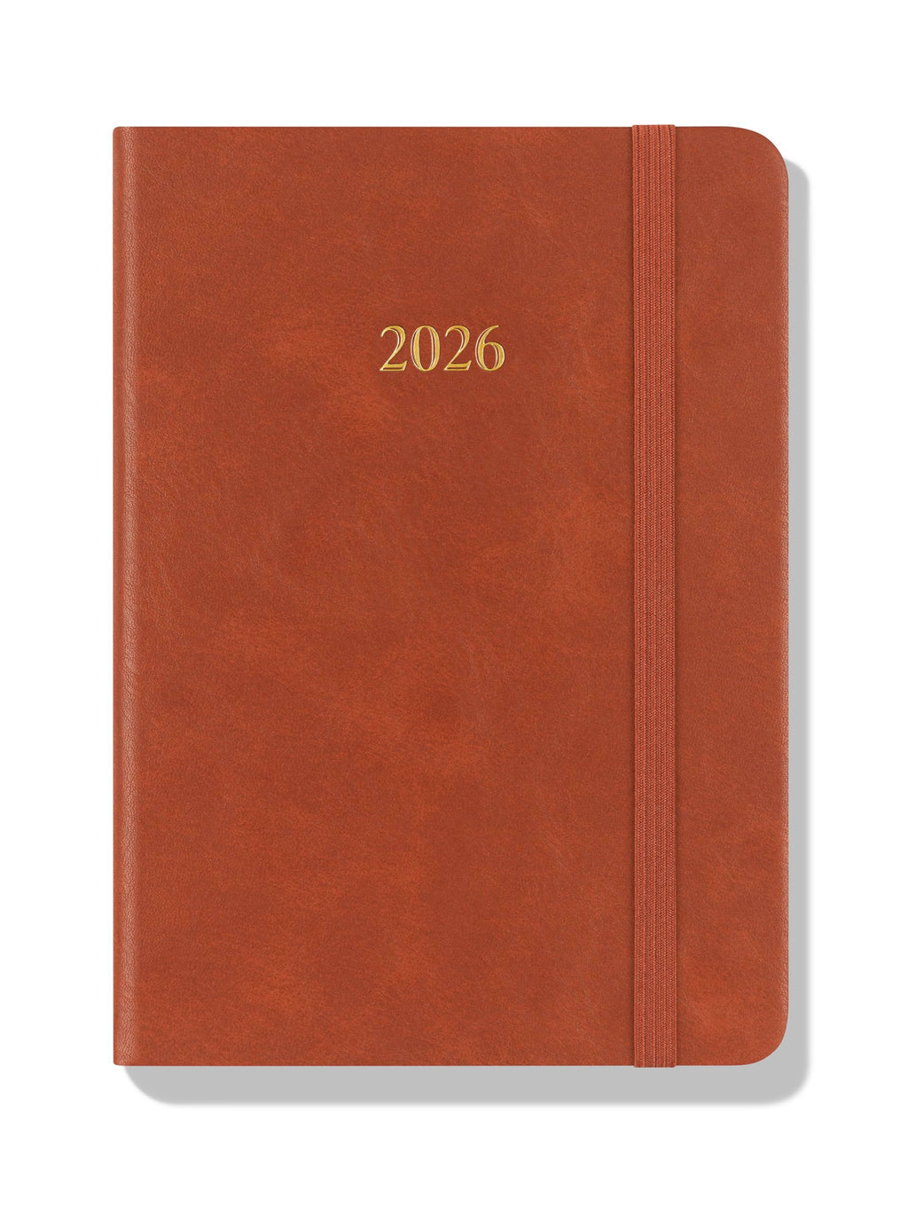 Wykeham's Executive 2026 Daily Journal Planner – US Public Holidays & Format – Customization Available (Brown, 6" x 4.5")