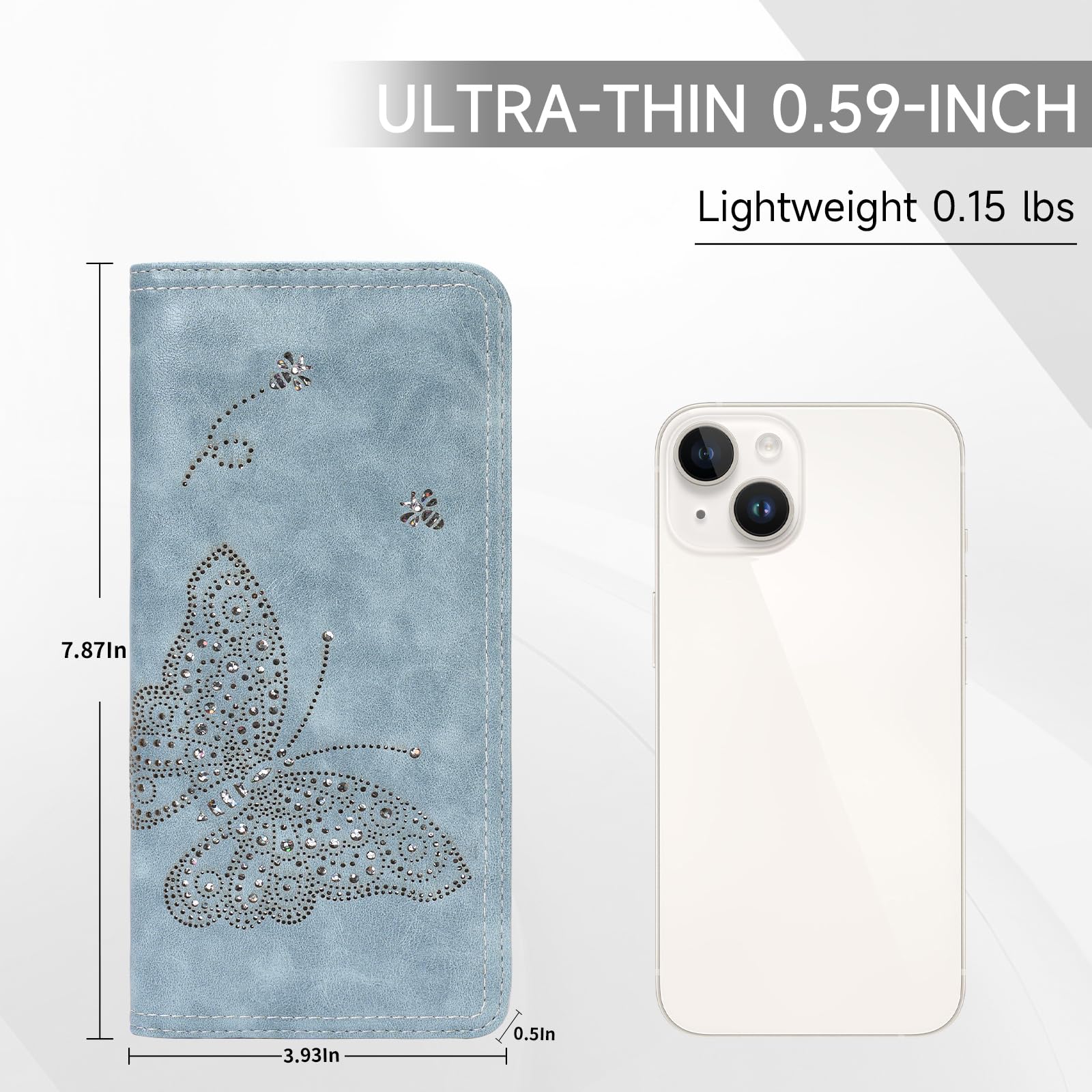 KITEVIUN RFID Wallet Women Ultra Slim Thin Womens Wallet Compact Clutch Long Ladies Wallet for Women WHITE