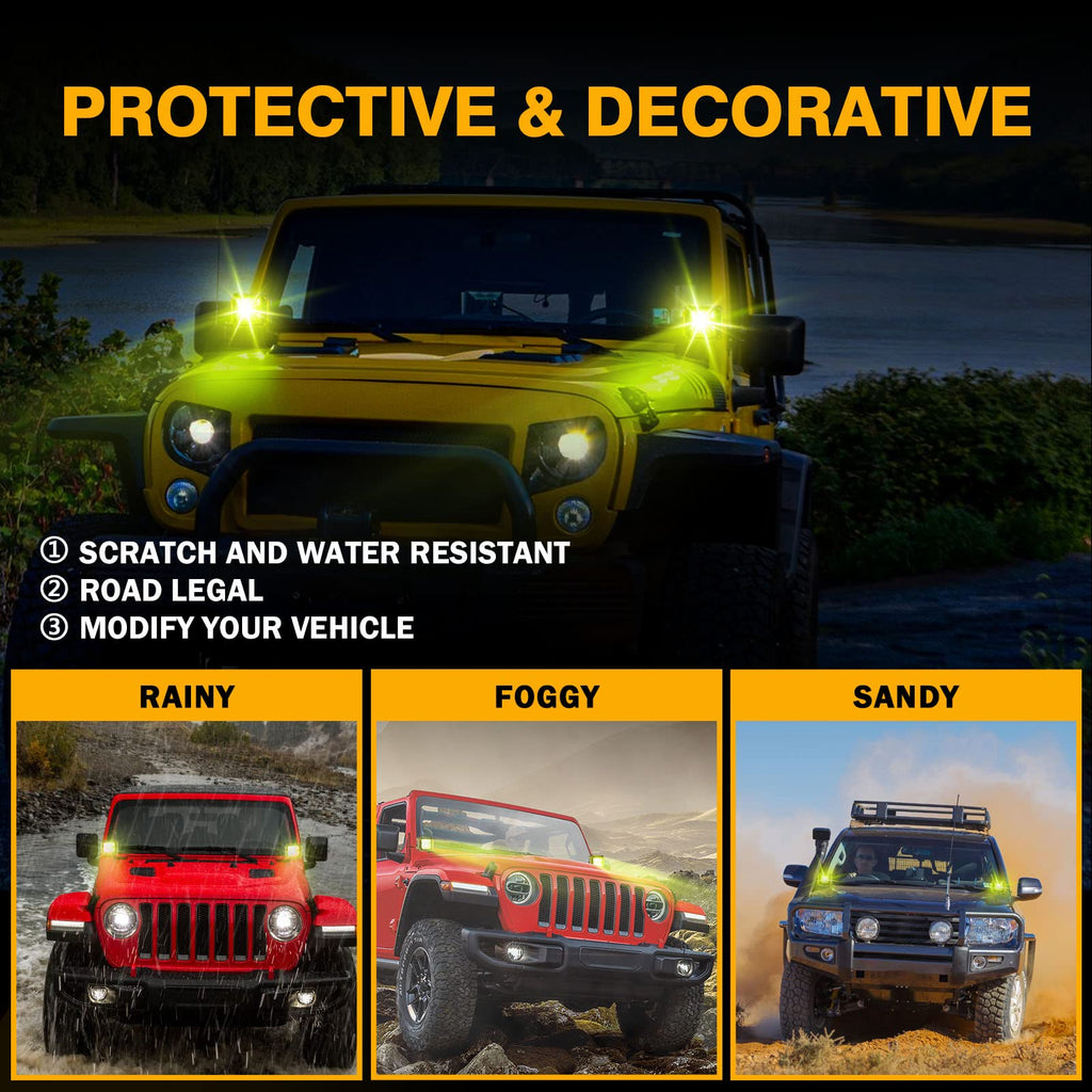 Auxbeam FA Series 3 Inch LED Cubes with DRL 2 Modes Spot Beam Offroad Lights 20W Driving Spotlights A-Pillar Ditch Lights for 4x4 Truck Car ATV Motorcycle, Pair