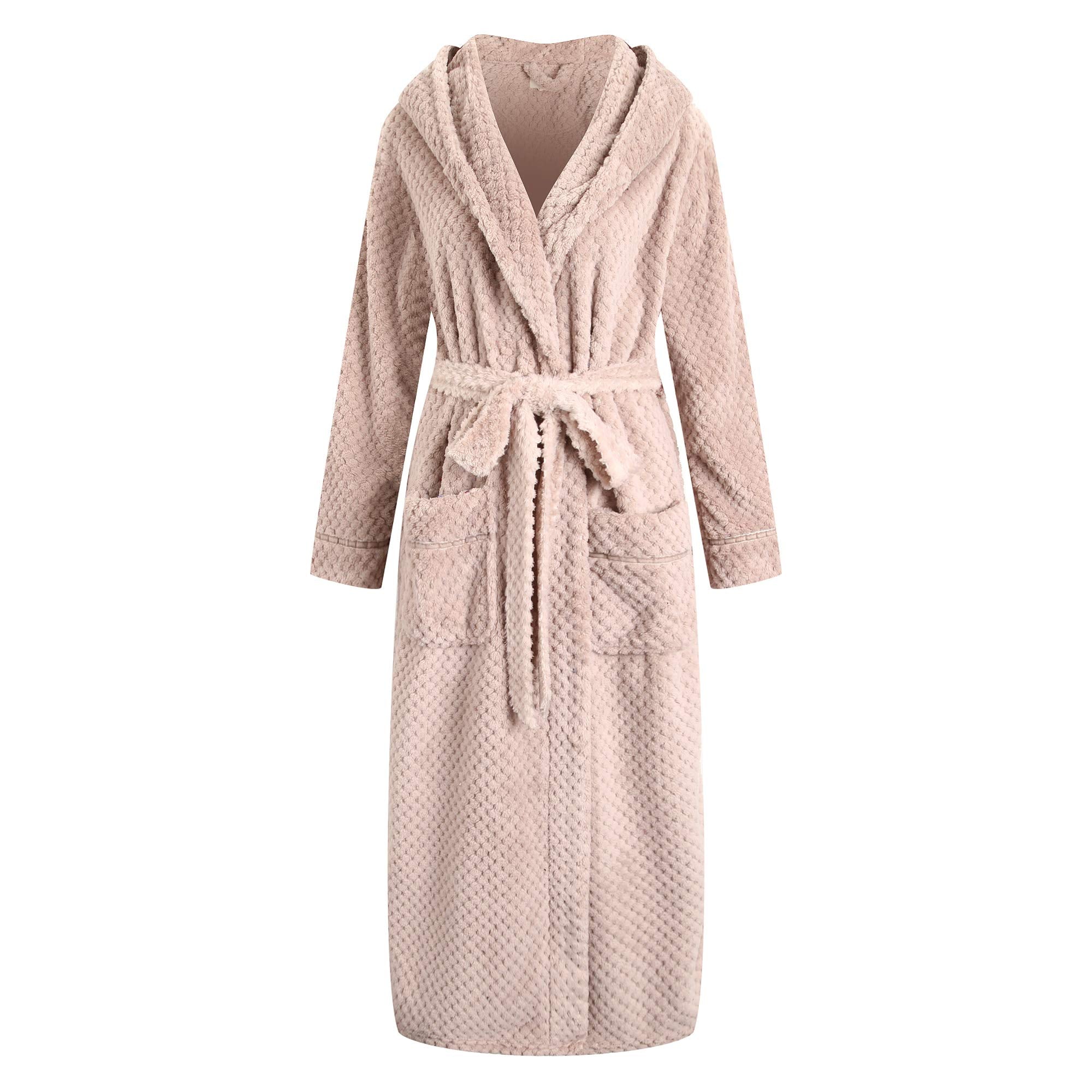 Richie House Women's Plush Soft Warm Fleece Bathrobe Robe RH1591