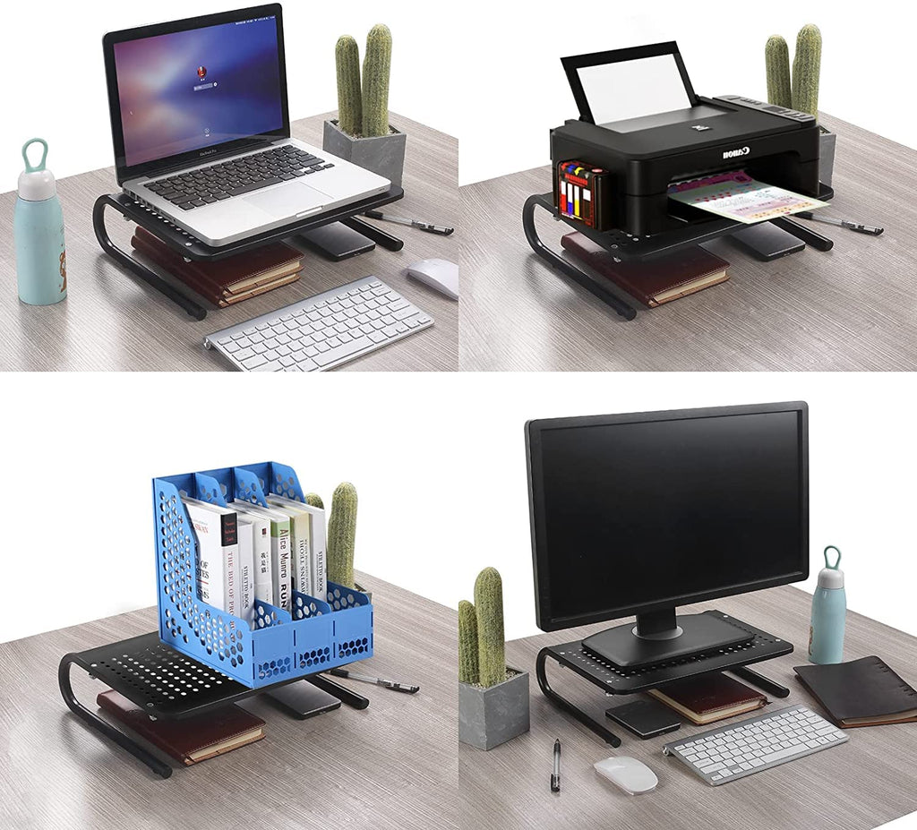 suptek Clamp-on 32 Inch Dual Monitor Desk Mount Riser Shelf Computer Stands for 2 Monitor,Laptop,Printer, Notebook,32.2” x 7.8” x 5.7”