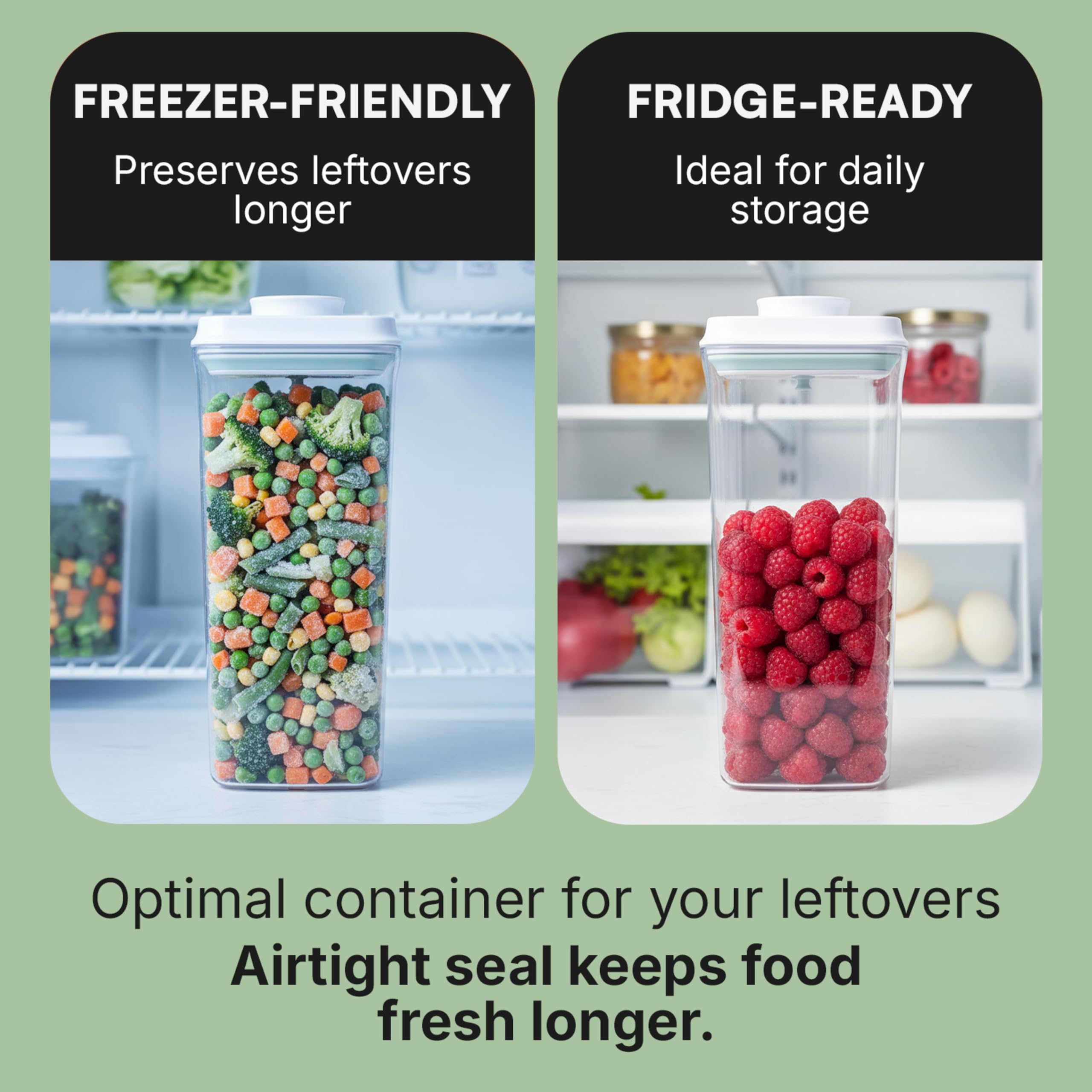 Bop Top Airtight Food Storage Containers with Lid 13.5 Cups / 108 oz | Kitchen Canister Sets | Air Tight Pantry Container | Pop Top Dry Food Storage Containers for Snacks, Sugar, Flour, Baking, Pasta
