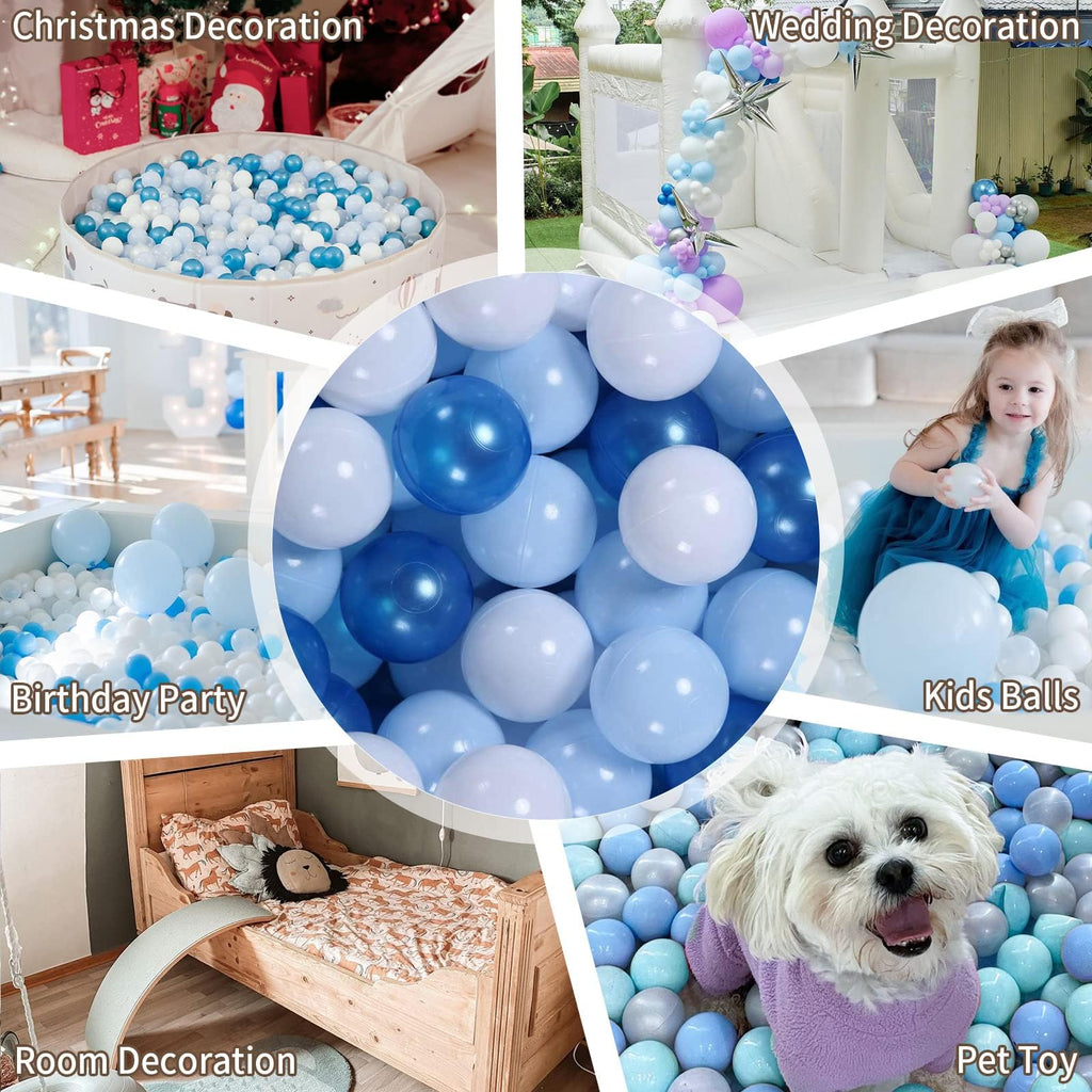 GOGOSO Ball Pit Balls for Toddler, Baby Plastic Playballs Kids Soft Pastel Pelotas Non-Toxic BPA-Free,Mix Color,100 Balls