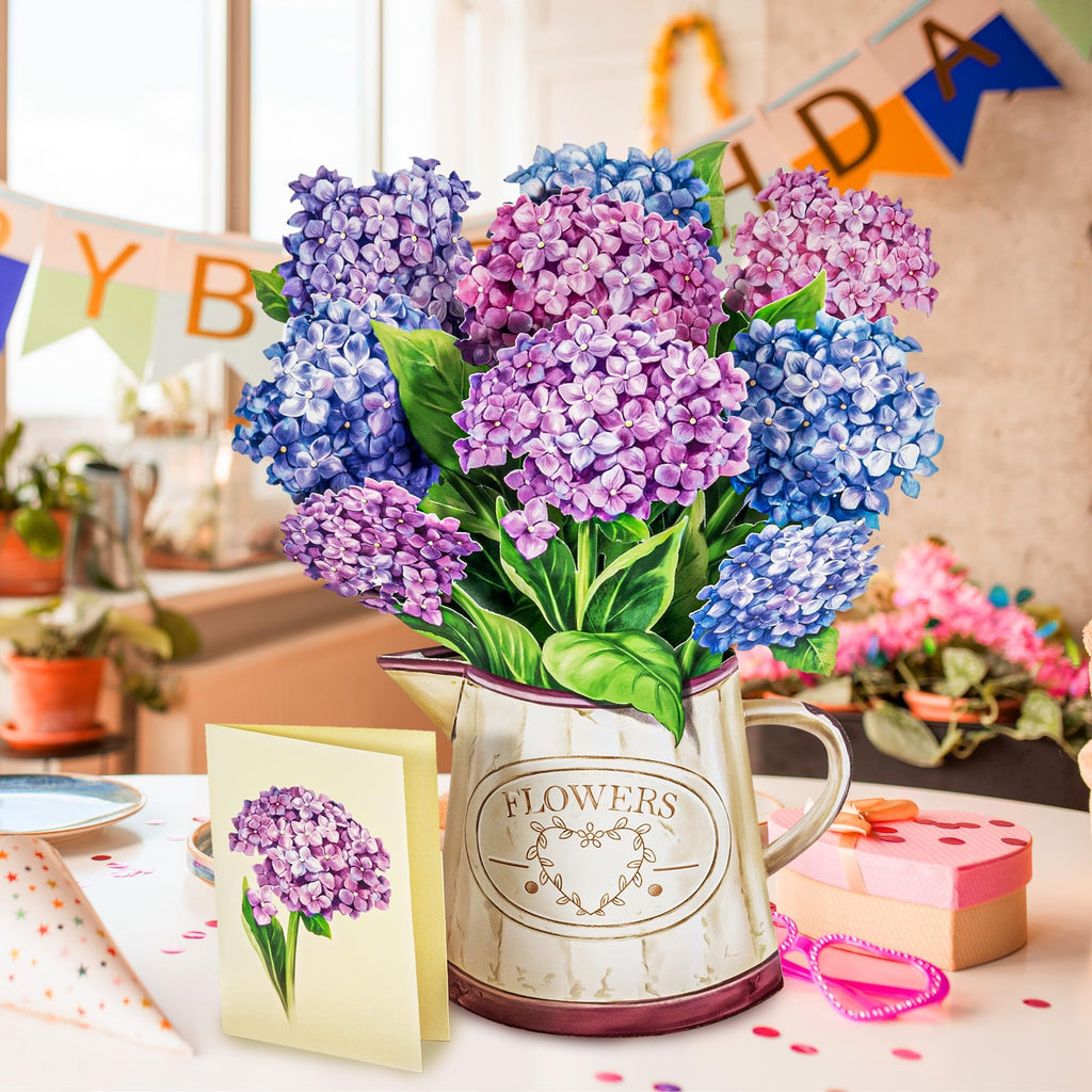 Airpark 3D Pop Up Paper Flowers Bouquet Card 12’‘ with Note & Envelope, Birthday Gifts, Get Well, Thank You, Greeting Cards for Women Mom Wife Friends, Daisies and Butterflies