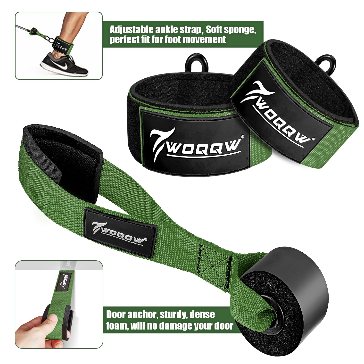 WOQQW Heavy Resistance Bands for Working Out, 350lbs/450lbs Exercise Bands with Handles, Workout Bands Set for Men, Fitness Weight Bands for Muscle Strength Training,Stretching,Slim,Home Gym Equipment