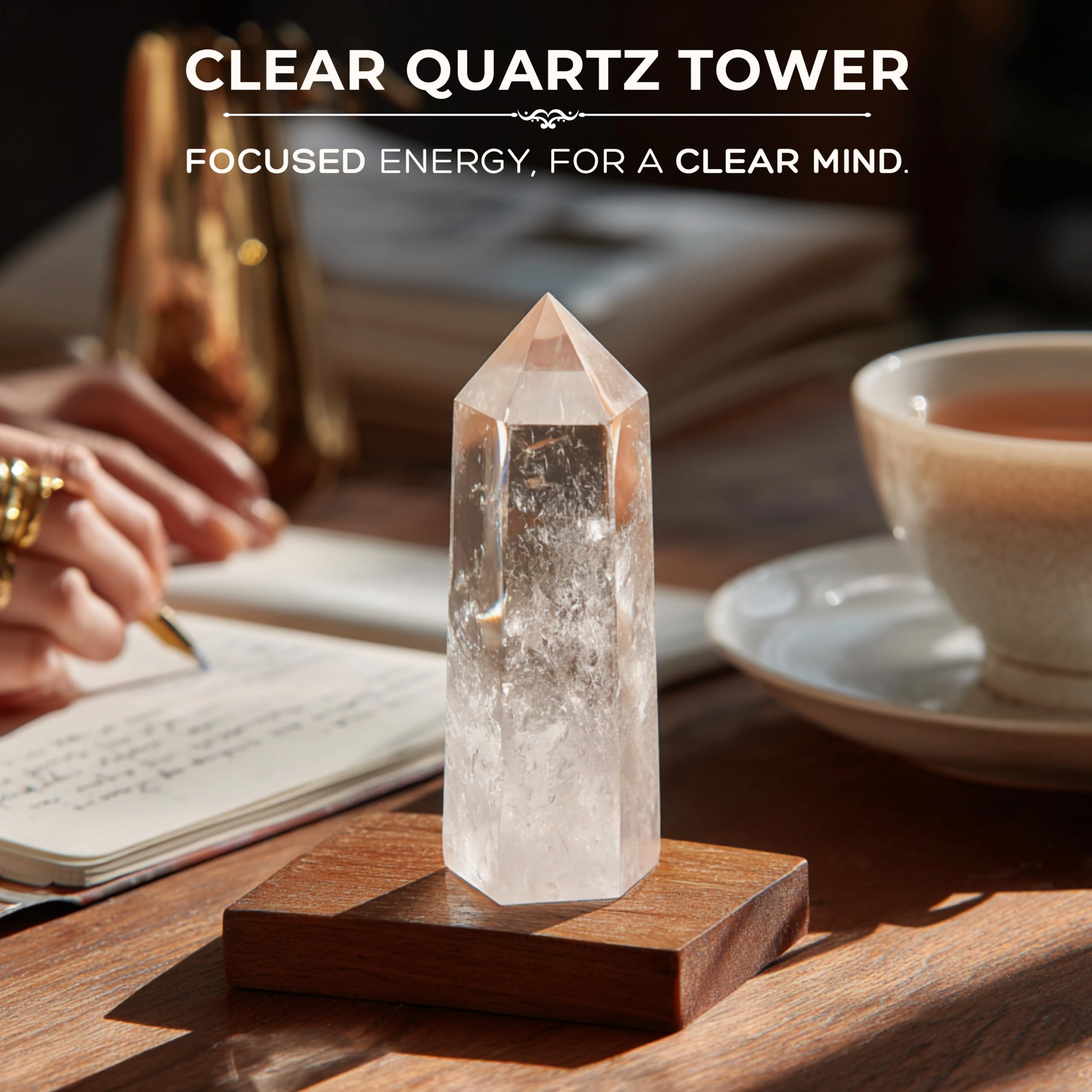 Anima Premium 7 Chakra Healing Crystals Set for Energy Alignment - Large Raw Amethyst, Rose Quartz, Citrine, Lapis Lazuli, Clear Quartz, Tigers Eye & Red Jasper - Wooden Gift Box & Guidebook Included
