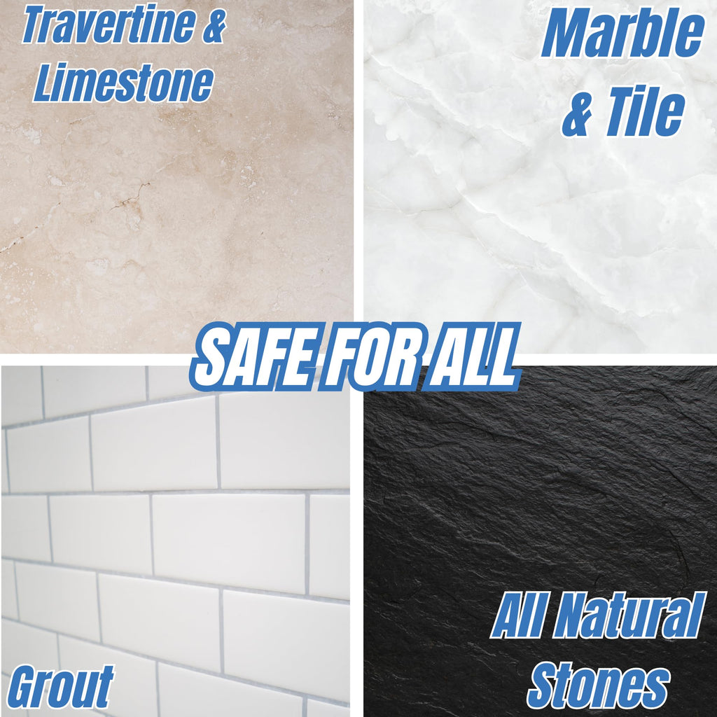 Natural Stone and Grout Penetrating Shower Sealer. Marble, Granite Travertine, Limestone. Protects Making Them Easy to Clean. Works Also on Grout in Tile, Ceramic, and Porcelain. 1-Quart