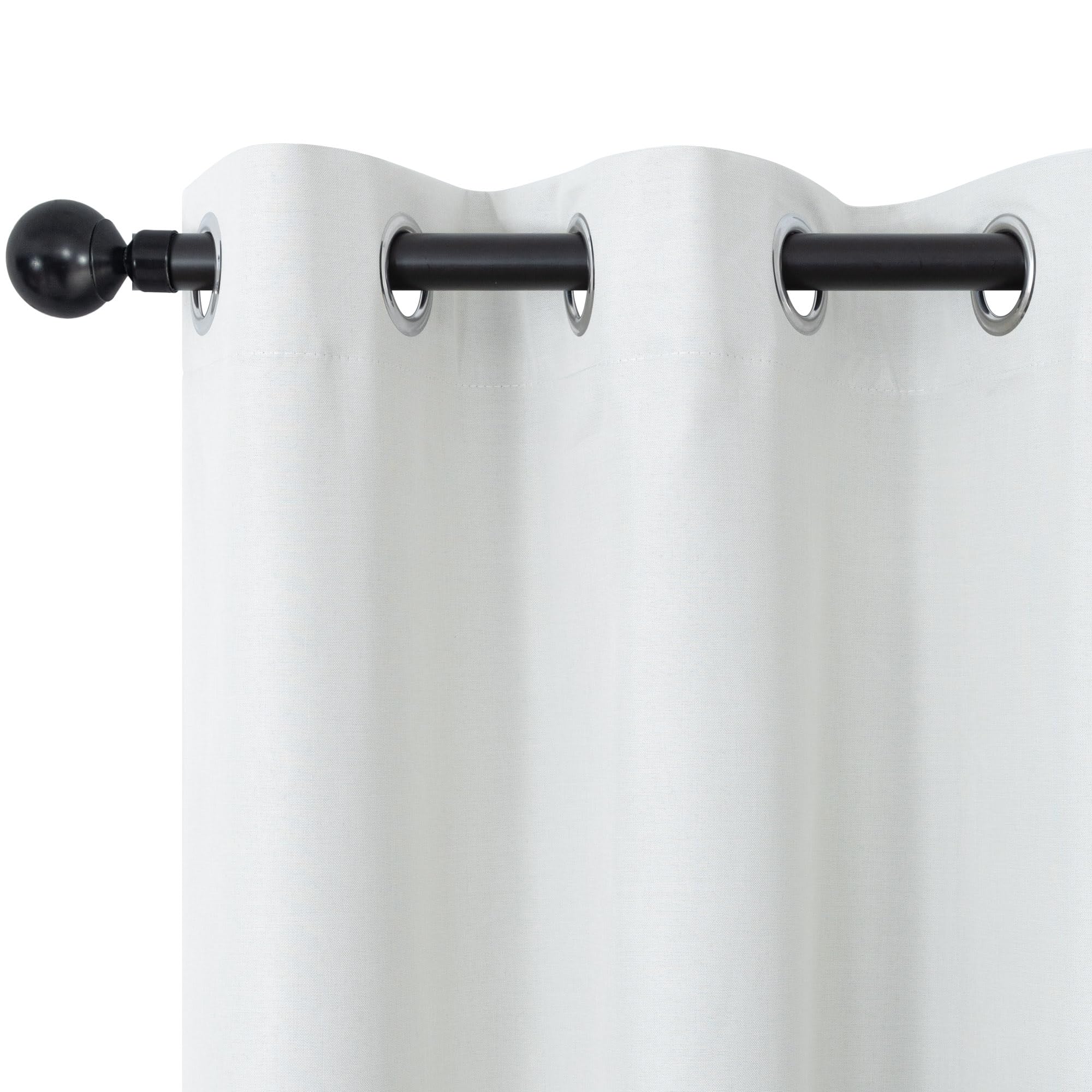 Short Small Linen Blackout Curtains 54 Inch Length 2 Panels Set for Bedroom Living Room Grommet 100% Black Out Linen Drapes Room Darkening Window Curtains 54 Inches Long Dark Gray