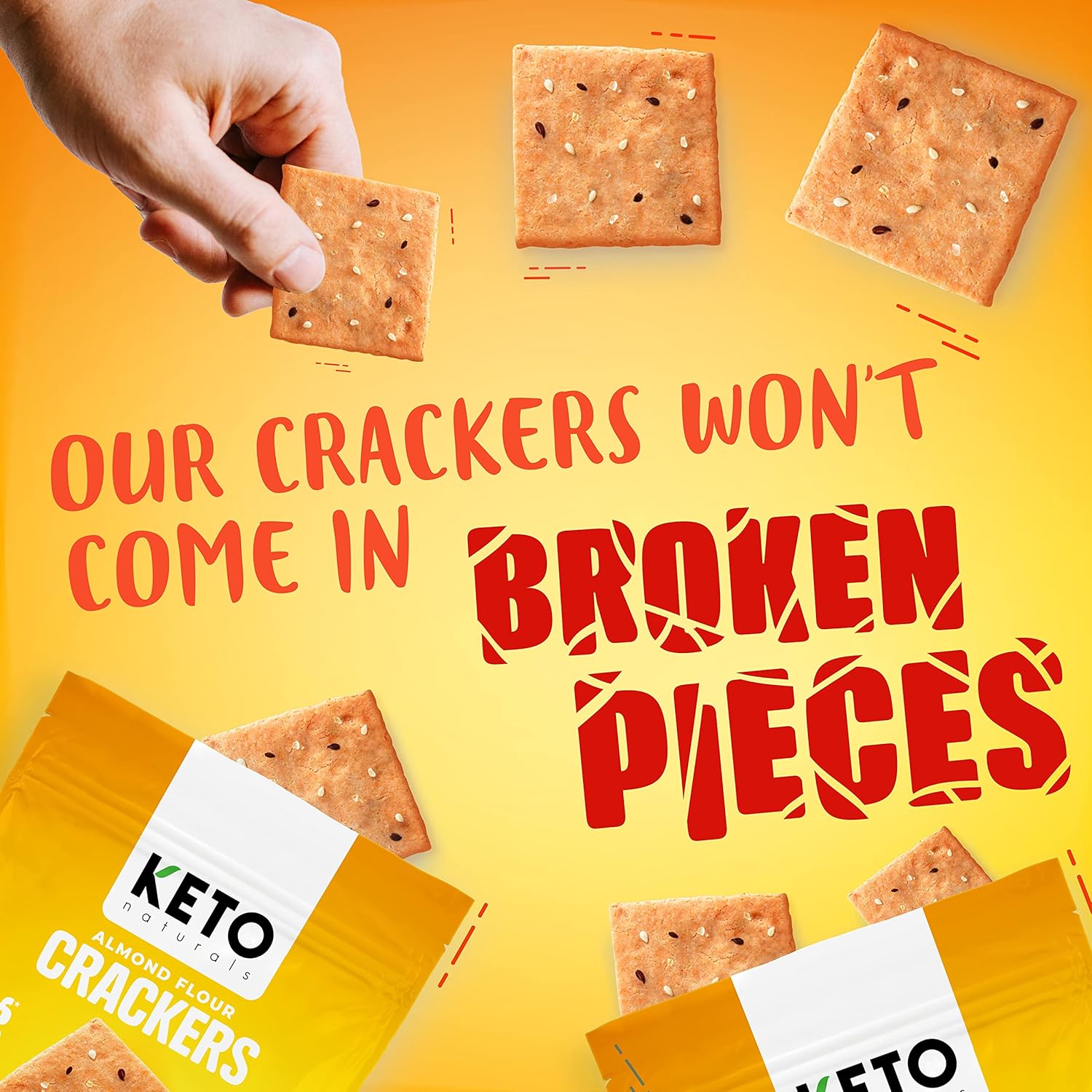 Keto Crackers low carb crackers (Cheddar and Onion) Keto friendly snack crackers almost zero carb no sugar (3 Pack) almond flour healthy snack absolutely gluten free crackers paleo snack friendly