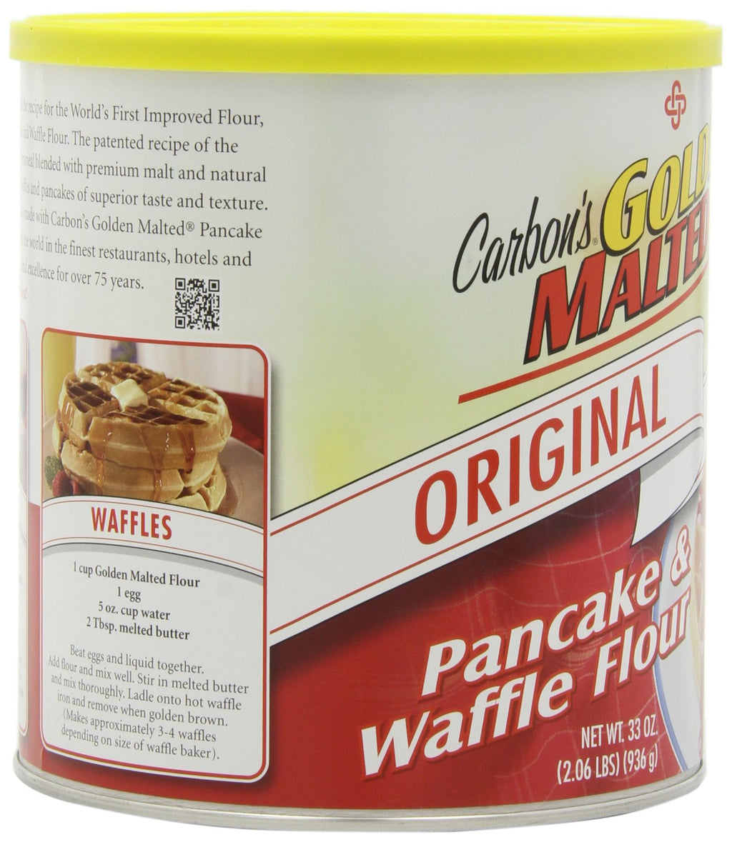 Golden Malted Pancake & Waffle Flour, Original, 33-Ounce Cans (Pack of 3) (Packaging May Vary)