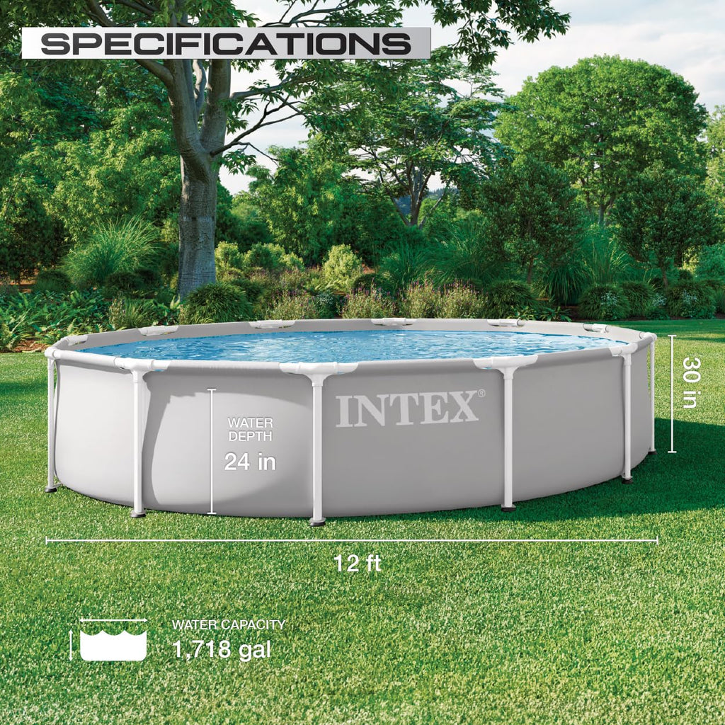 INTEX 26700EP 10Ft X 30In Prism Frame Premium Above Ground Swimming Pool (Pump Not Included)