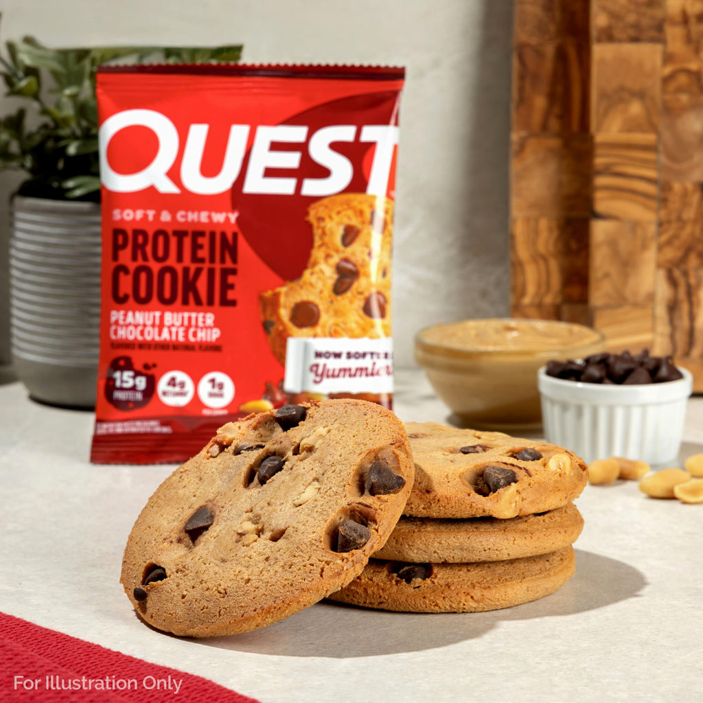 Quest Nutrition Chocolate Chip Protein Cookie, 15g Protein, 1g Sugar, 2g Net Carbs, Keto Friendly, High Protein, Low Carb; 12 Count