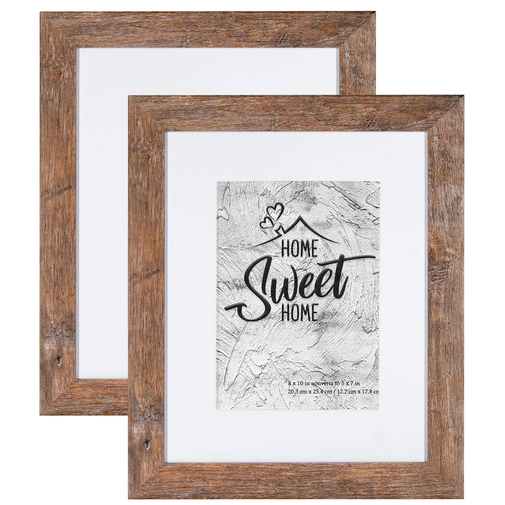 Califortree Black 11x14 Picture Frame - Display Photos 8x10 with Mat or 11x14 Without Mat - HD Glass Inside, Set of 2