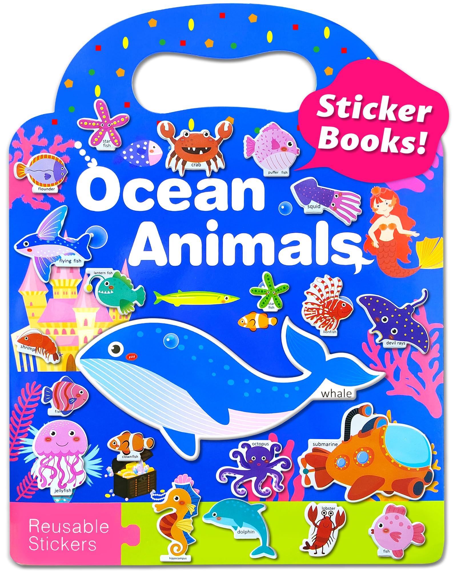 Benresive Reusable Sticker Book for Toddlers, Stickers for Kids, Travel Toys for Arts & Crafts Activities, Birthday Gift for Boys & Girls, Animals Dinosaurs Insects Themes