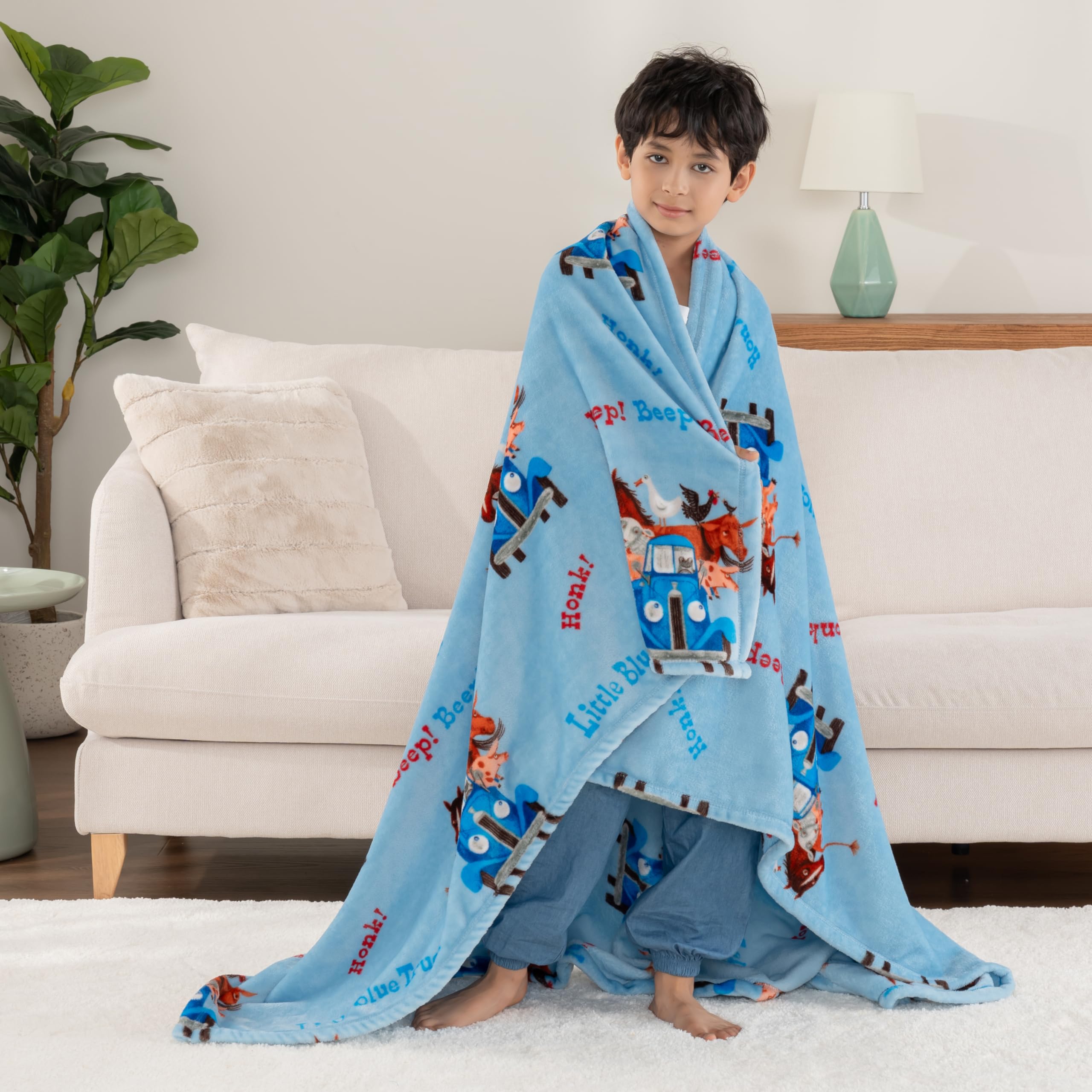 Berkshire Blanket VelvetLoft® Luxury Soft Polyester Throw Blanket, Don’t Let The Pigeon Drive The Bus, 50 x 70in(Official Mo Willems® Product)