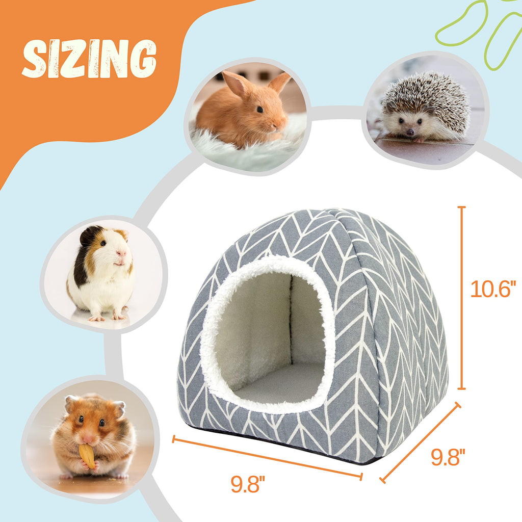 Guinea Pig Hideout Bed Dwarf Rabbit House Cave Accessories Cozy Hide-Out for Little Bunny Hedgehog Ferret Chinchilla&Other Small Animals