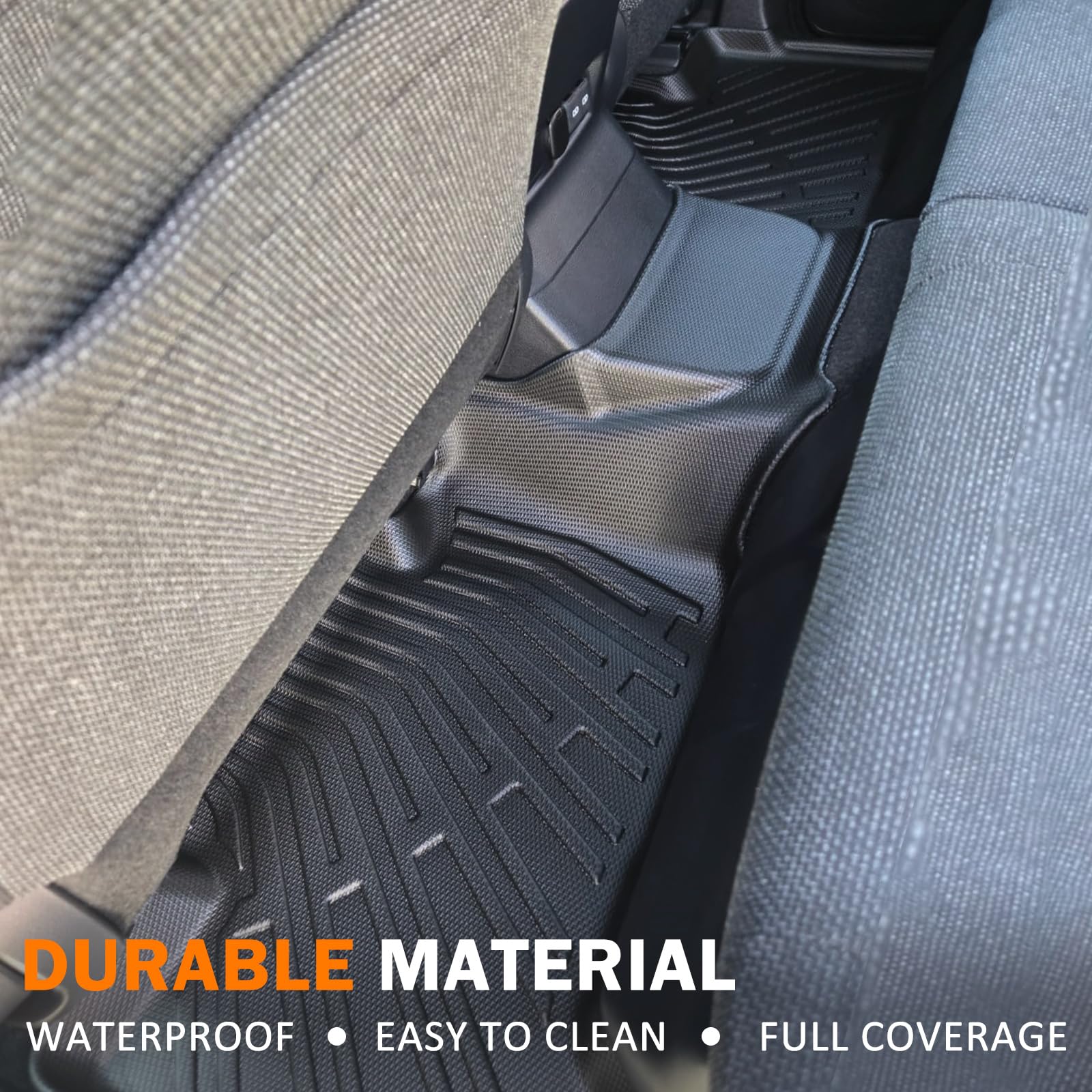 KUST Floor Mats & Trunk Cargo Mat for Toyota RAV4 2019-2025, All Weather Rear Trunk Cargo Liner for RAV4 Accessories TPE Rubber Raised Edge 4PCS