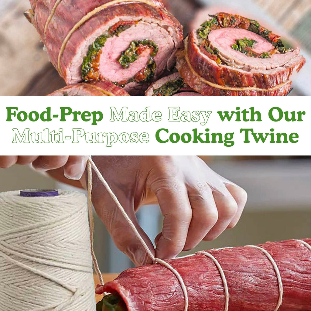 Regency Wraps Butchers Cooking Twine, Heavy Duty, 500ft,16 Ply, 2.4mm, Food-Safe Cotton Kitchen String for Turkey Trussing, Meat Prep, Crafting, Natural, Pack of 1