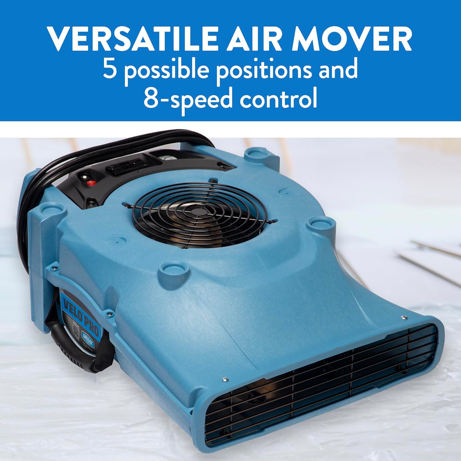 Dri-Eaz 114969 Velo PRO Air Mover, Professional Water Damage Carpet Dryer (F505), Air Blower Dryer for Carpets, Walls, and Floors
