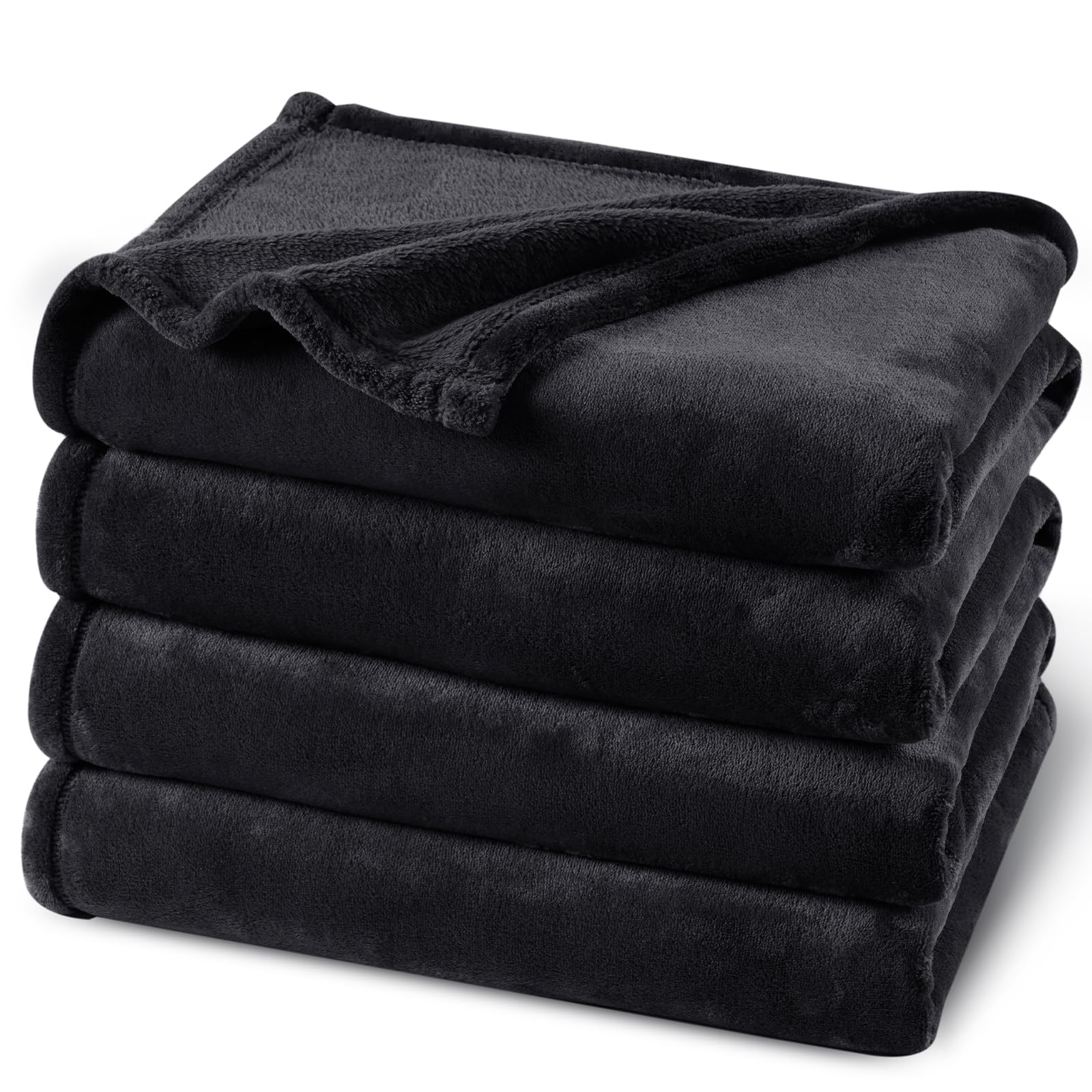 PHF Oversized King Big Fleece Blanket 120"x120", No Shed No Pilling Extra Large Soft Blanket, Giant 10'x 10' Lightweight for Bed, Sofa Travel and Camping, Suitable for All Season, Beige