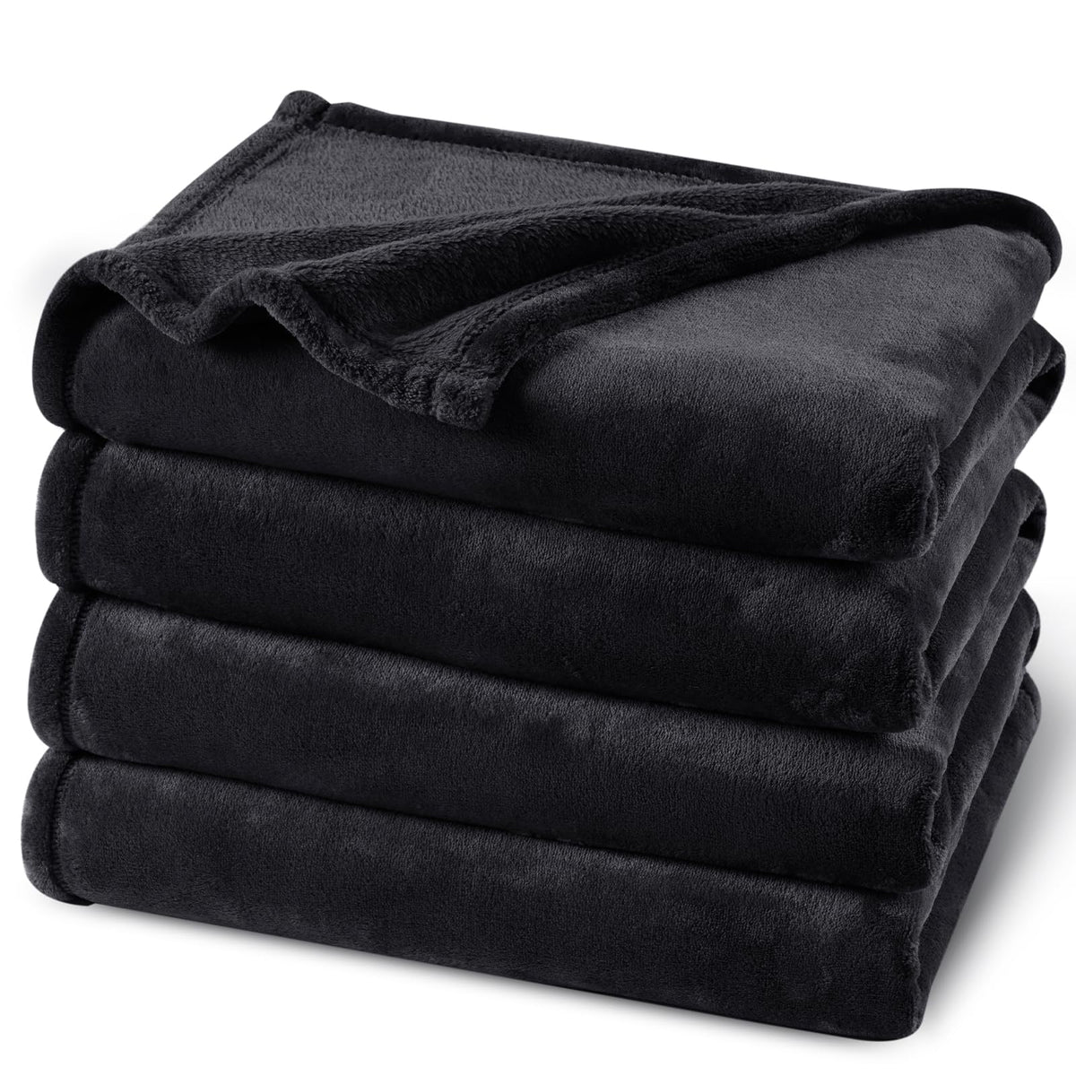 PHF Oversized King Big Fleece Blanket 120"x120", No Shed No Pilling Extra Large Soft Blanket, Giant 10'x 10' Lightweight for Bed, Sofa Travel and Camping, Suitable for All Season, Beige