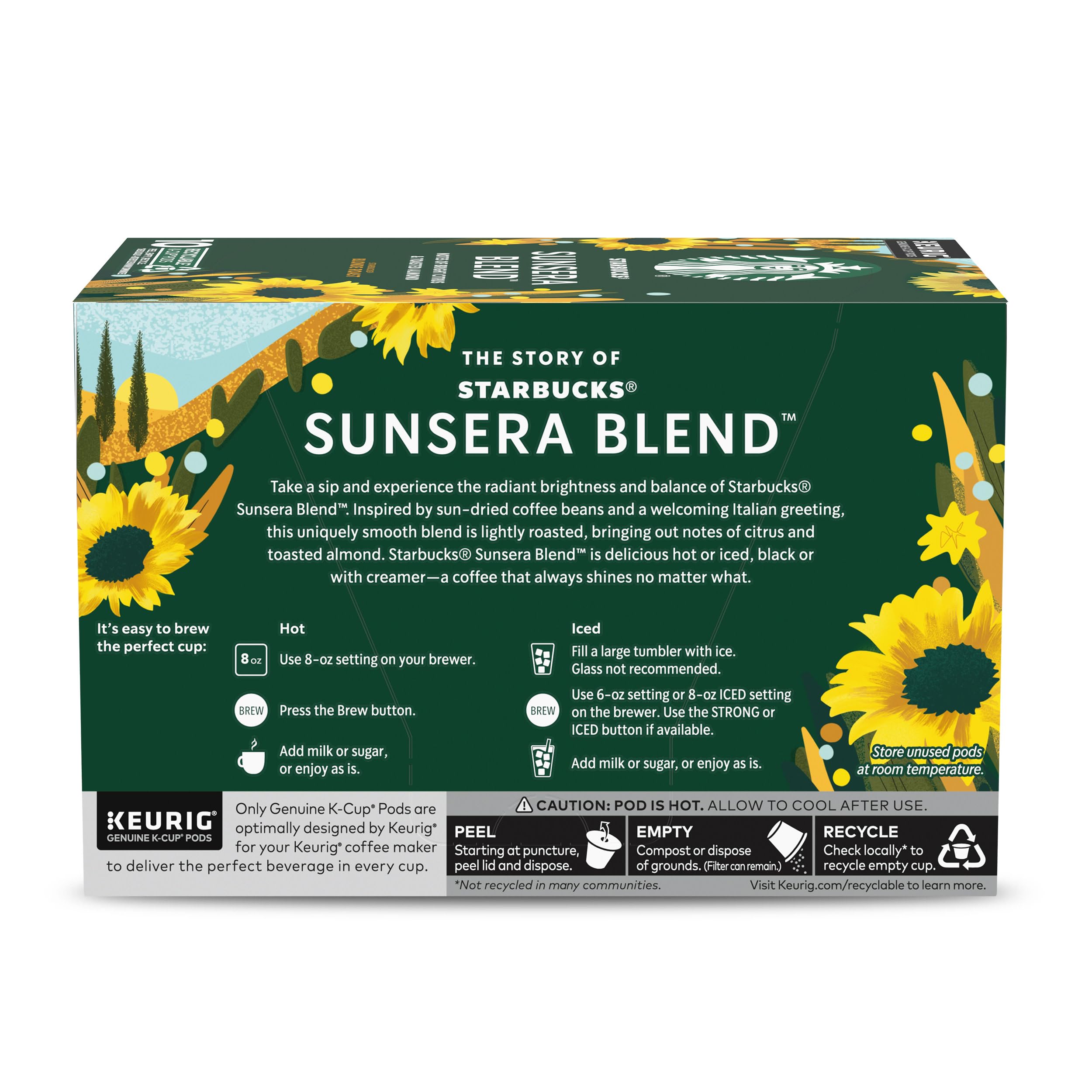 Starbucks K-Cup Coffee Pods, Starbucks Blonde Espresso Roast Hot or Iced Coffee, 22 Keurig Pods