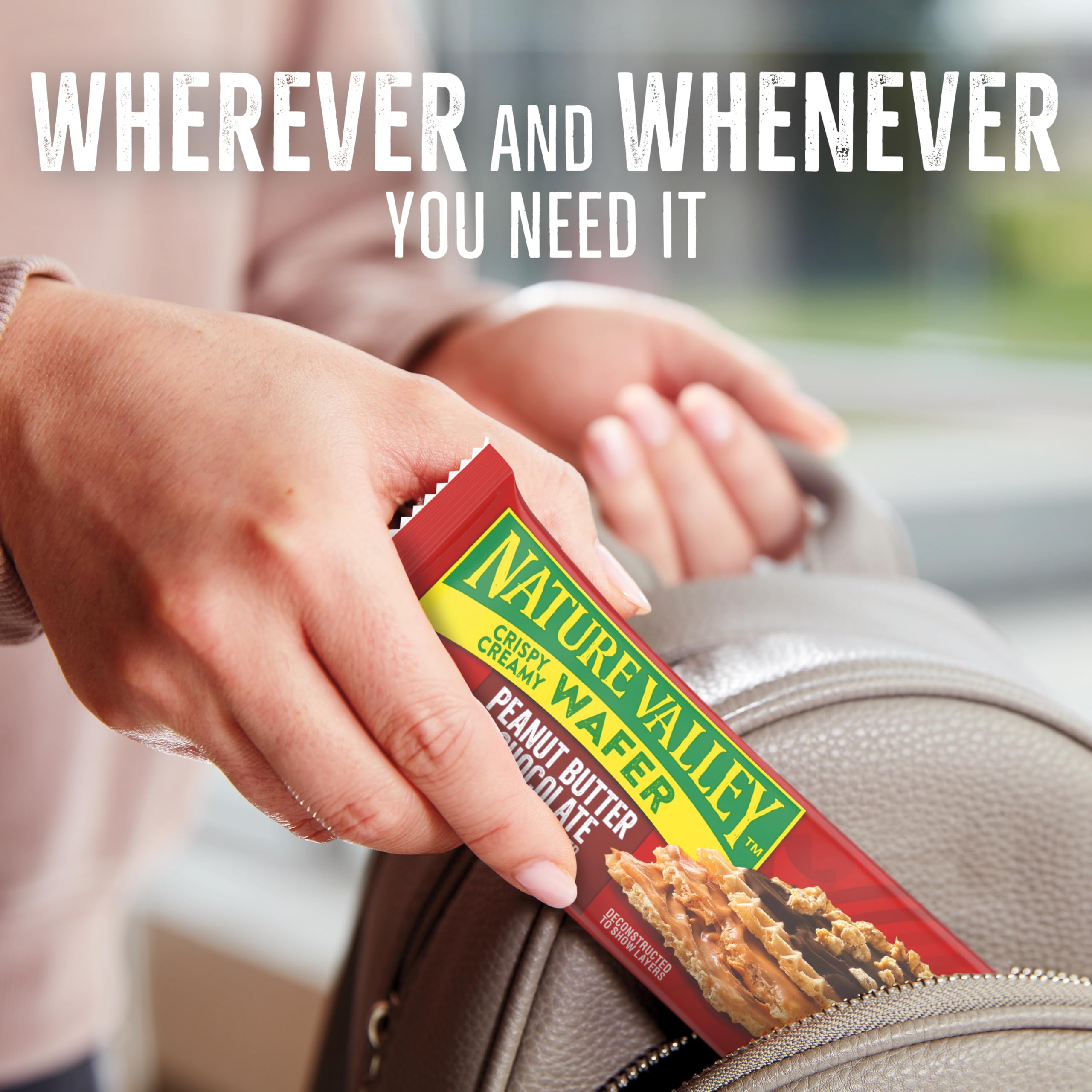 Nature Valley Crispy Creamy Wafer Bars, Blueberry, Whole Grain, 5 Bars, 6.5 oz