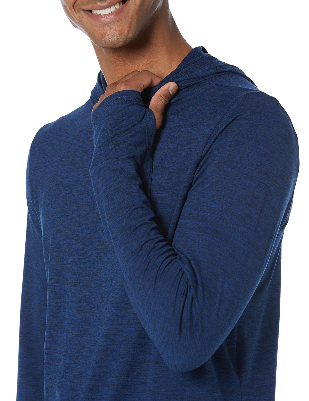 Amazon Essentials Men's Long Sleeve Quick Dry Performance Tech Hooded Workout T-Shirt