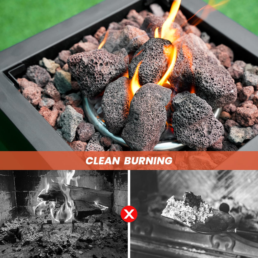 Mr. Fireglass 10 Pounds Black Natural Lava Rock for Indoor Outdoor Gas Fire Pits Fireplaces & Barbecue Grills | Volcanic Lava Stones for Decorating Garden Landscaping, Potted Plants, 0.2"-0.3"