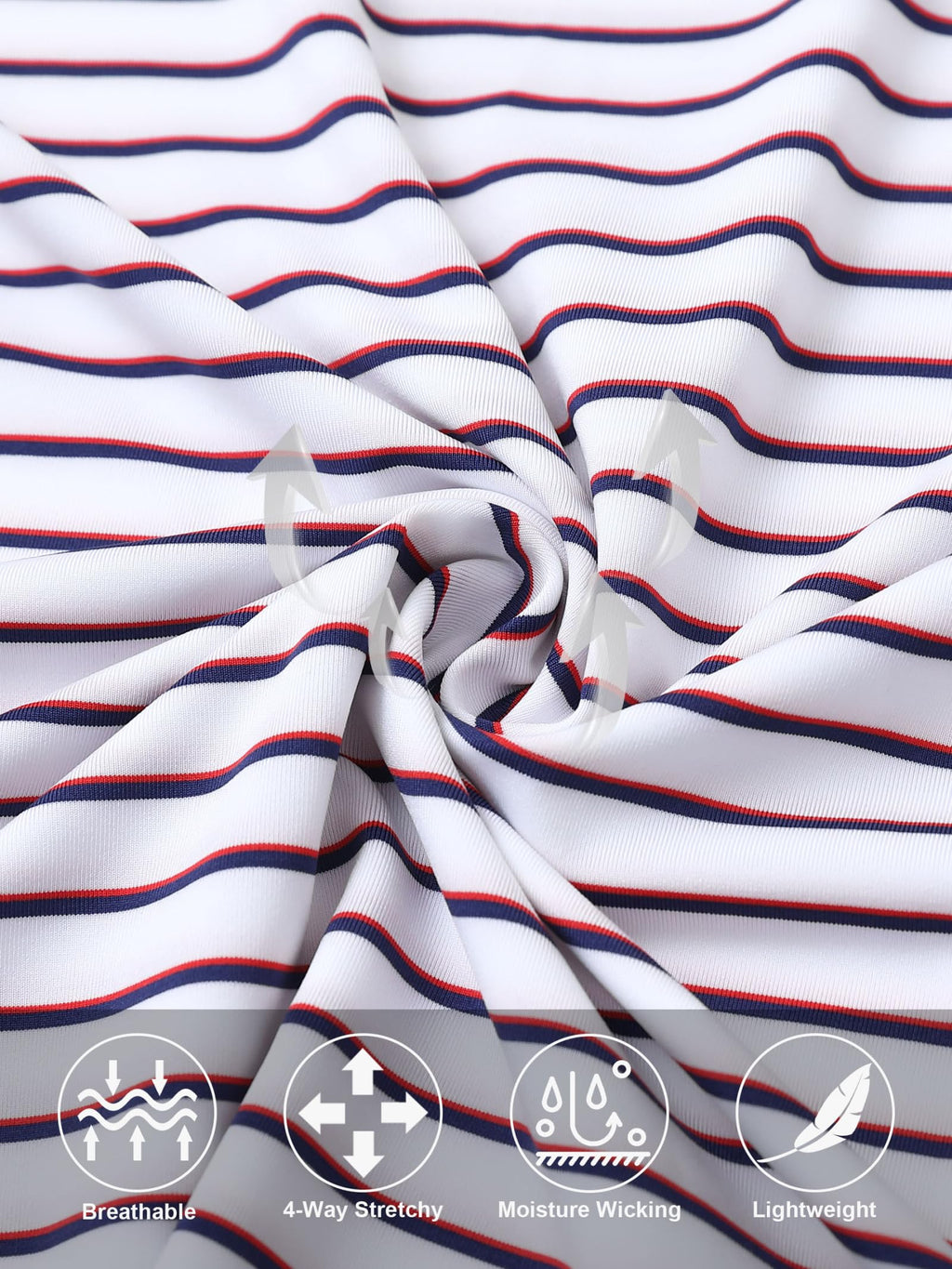 Rouen Mens Polo Shirts Short Sleeve Dry Fit Performance Moisture Wicking Causal Striped Polo Collared Golf Shirts for Men