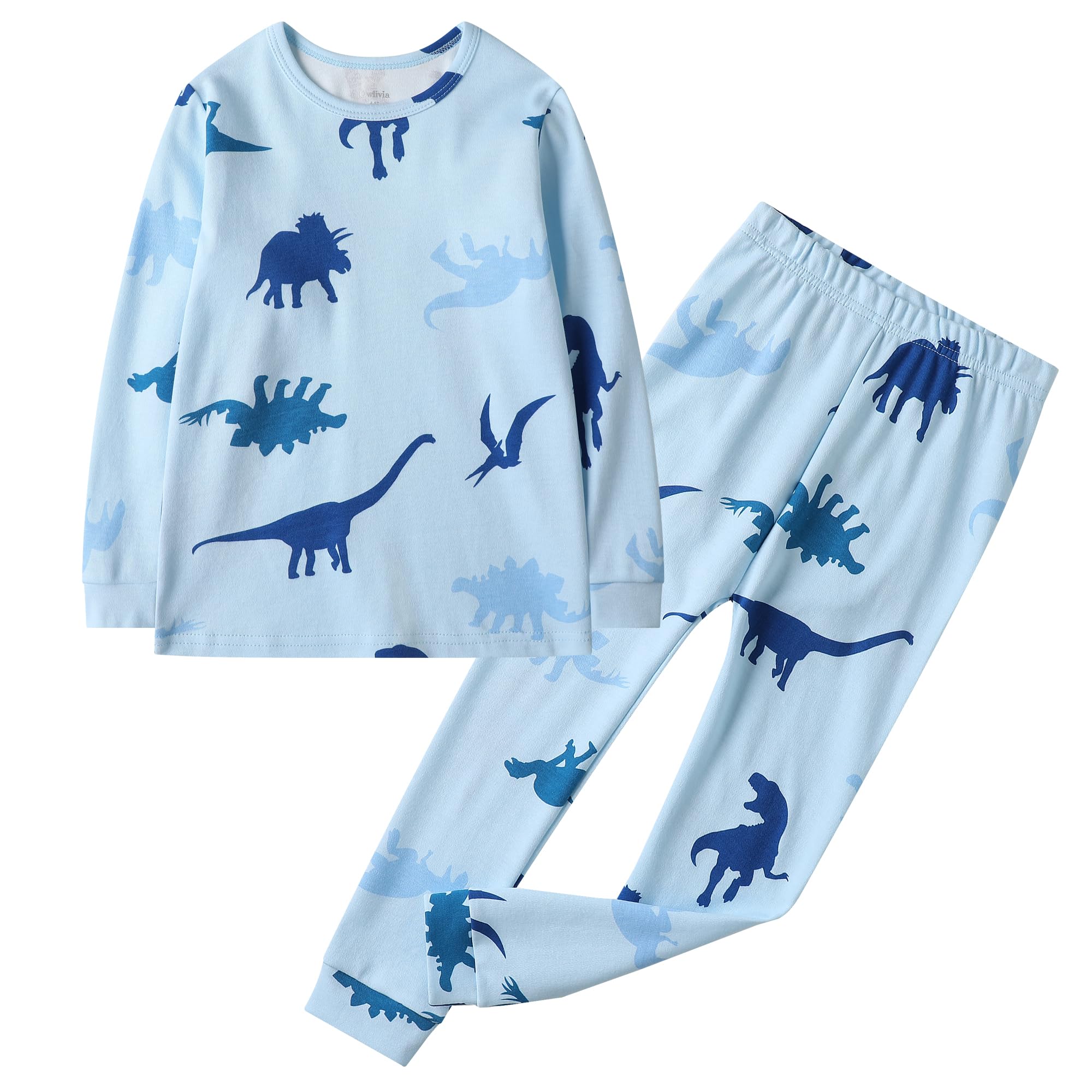 Owlivia 100% Organic Cotton Baby Long Sleeve Pajama Sets, Toddler Boy Girl 2-Piece Sleepwear