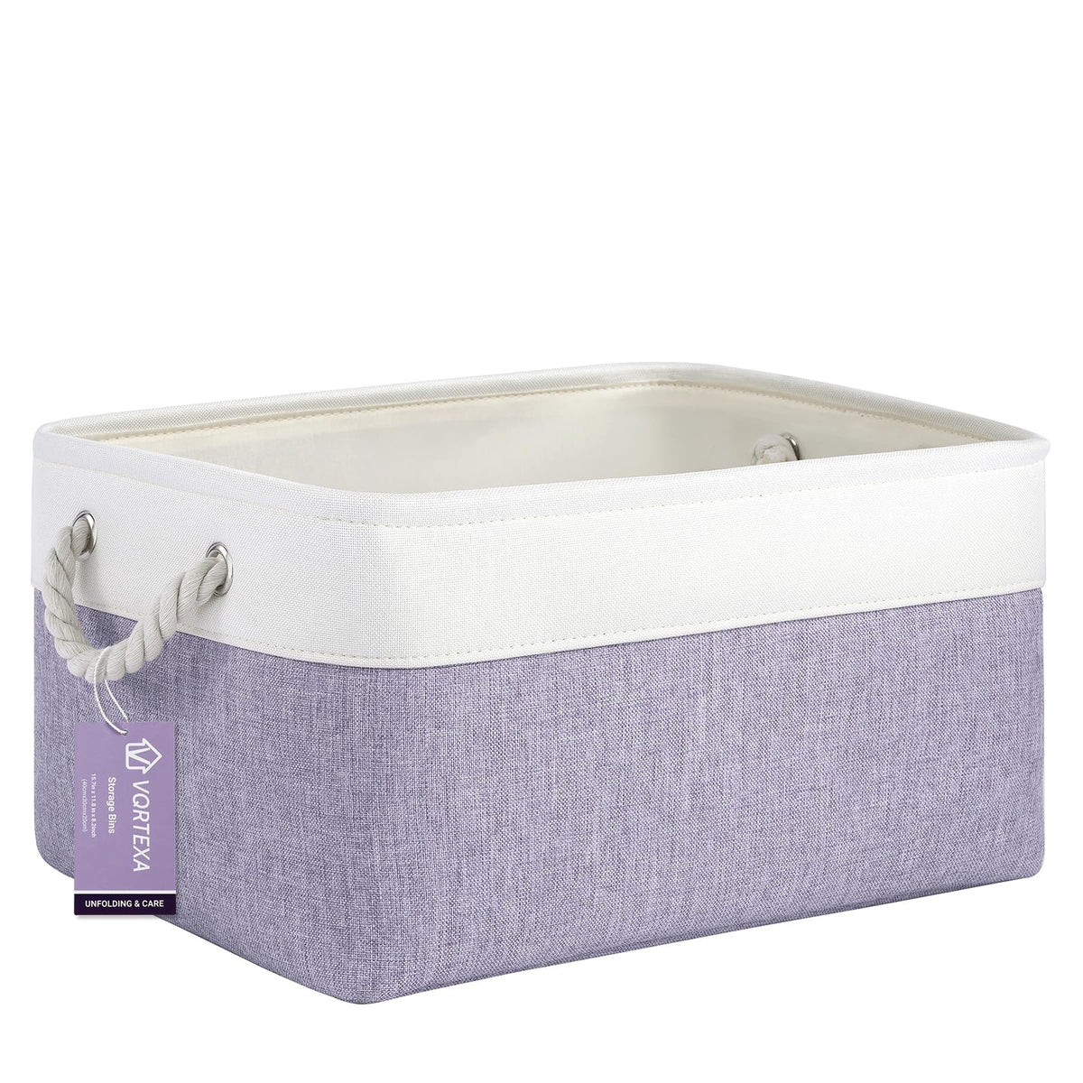 Storage Baskets for Shelves 11.8x7.9x5.2 Inch, Foldable Fabric Storage Bins with Handles, Small Storage Baskets for Organizing Closet, Office, Home Organization (1-Pack, Gray)