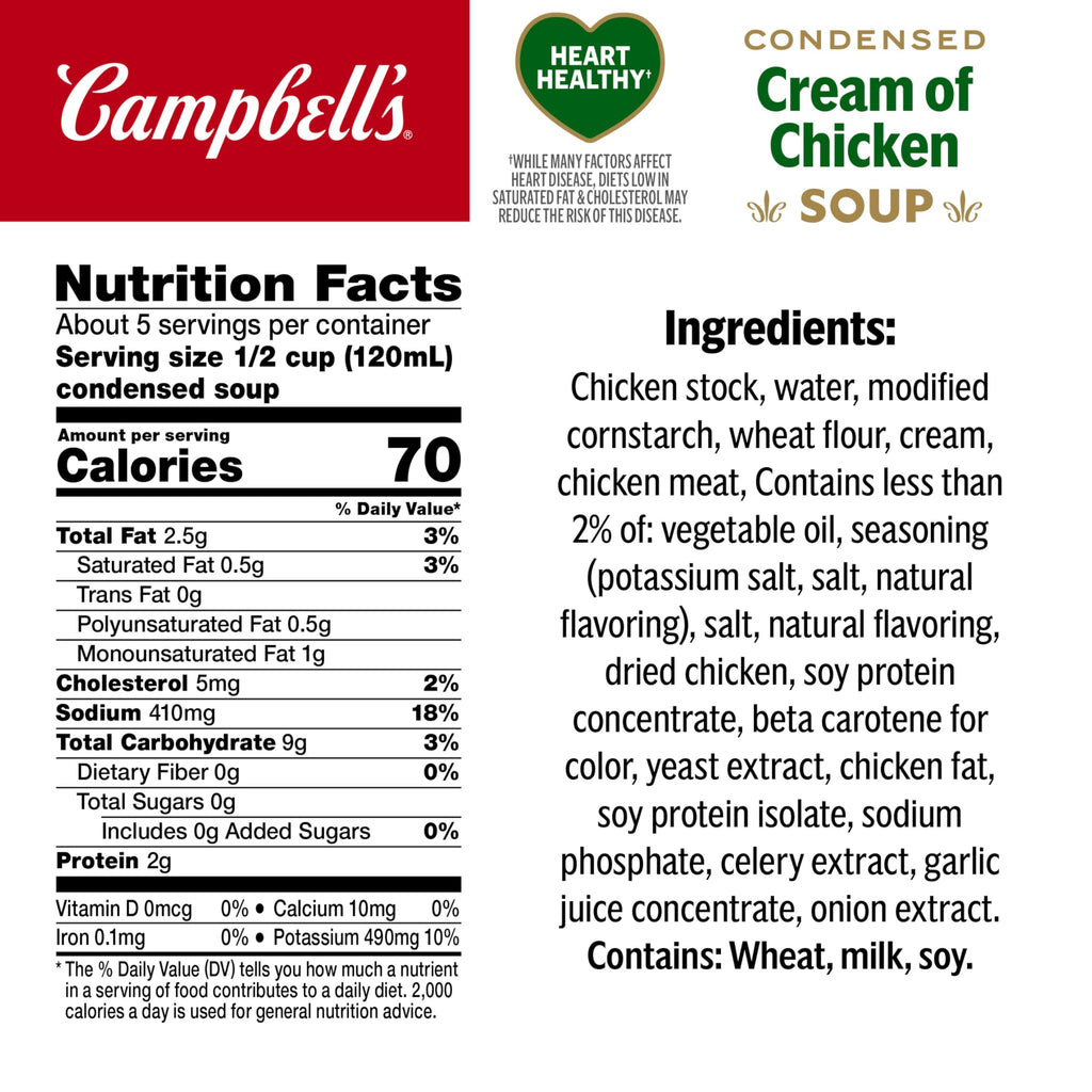 Campbell's Condensed Chicken Gumbo Soup, 10.5 Ounce Can