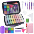 Douorgan Diamond Painting Storage Containers Portable Bead Organizer Shockproof Bead Art Storage Case Jewelry Beads Storage Box (30 Small Boxes)