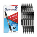 Paper Mate Profile Retractable Ballpoint Pens, Assorted Colors, Bold | 1.4mm Point | Soft Grip | Vivid Ink | 144 Count