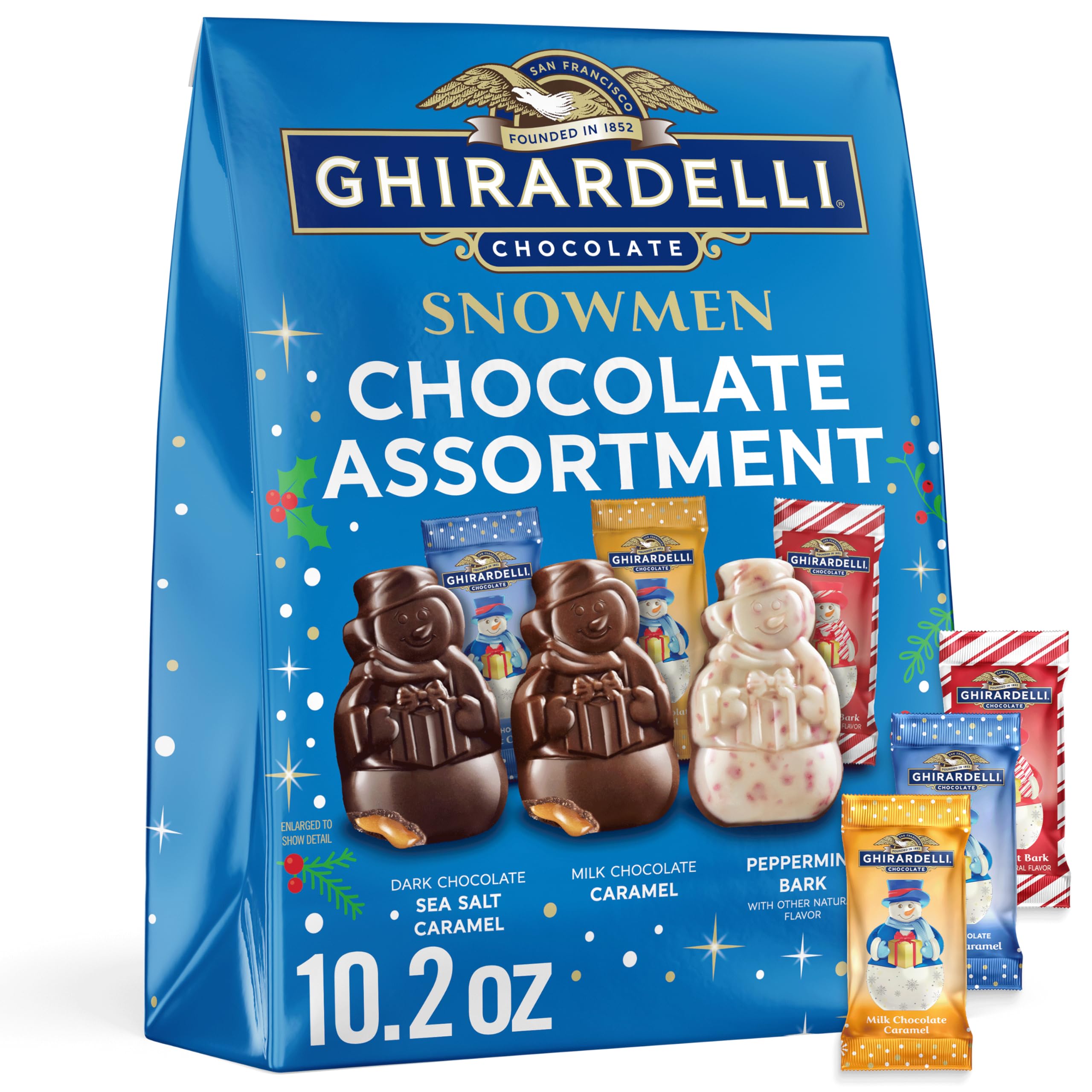 Ghirardelli Peppermint Bark Collection, Holiday Chocolate Assortment, Dark and White Chocolate with Peppermint, 10.4 oz