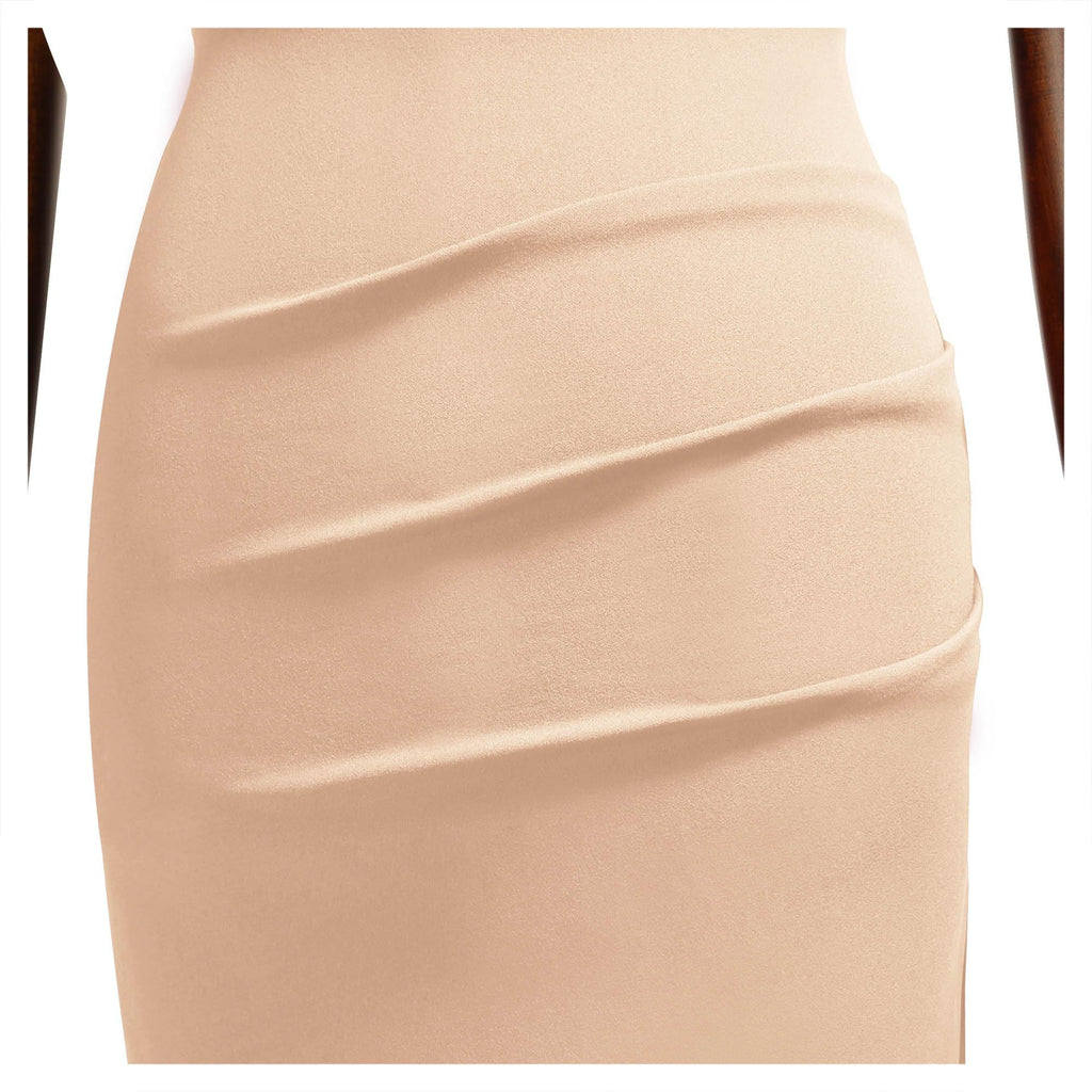 Miusol Women's Retro Ruffle Style Slim Work Pencil Dress