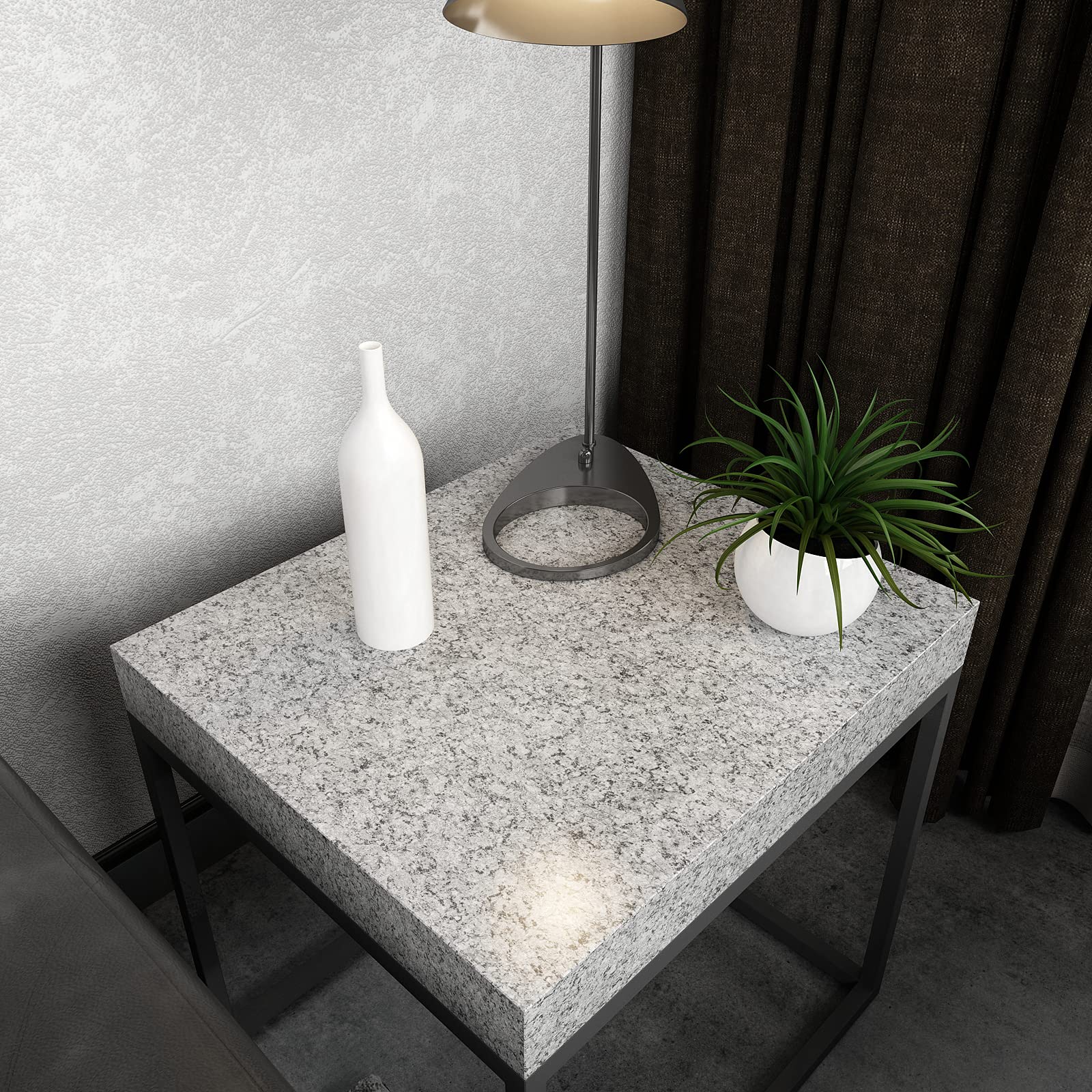 VEELIKE 15.7''x118'' Granite Contact Paper for Countertops Waterproof Self Adhesive Granite Wallpaper Peel and Stick Countertops for Kitchen Bathroom Counter Top Removable Decorative Vinyl Film