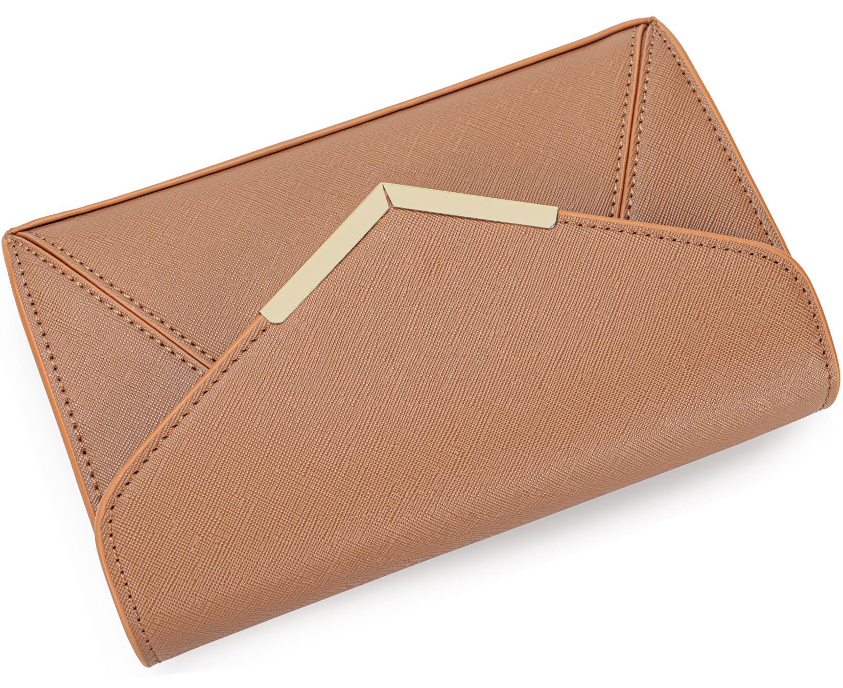 DEXMAY Women Envelope Clutch Faux Saffiano Leather Evening Handbag Foldover Clutch Bag Formal Dressy Purse