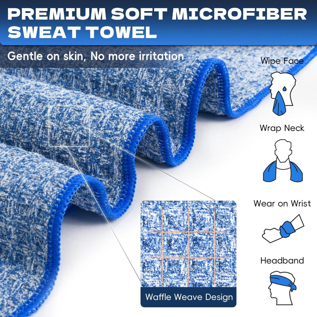 Microfiber Gym Towels for Showering Working Out Quick Dry Negative ions Large Middle Small Sizes Lightweight Gym Towel for Men Women Tennis Sports Towels for Body Hot Yoga Fitness Essentials