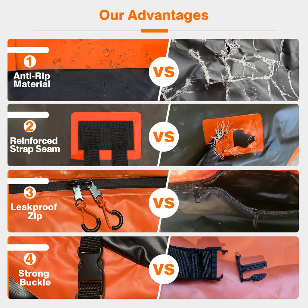 APTY Car Rooftop Cargo Carrier Bag, 16 Cubic Feet Soft Roof Top Luggage Bag for All Vechicles with/Without Racks - with Waterproof Zip, Anti-Slip Mat, Door Hooks, Luggage Lock, Storage Bag