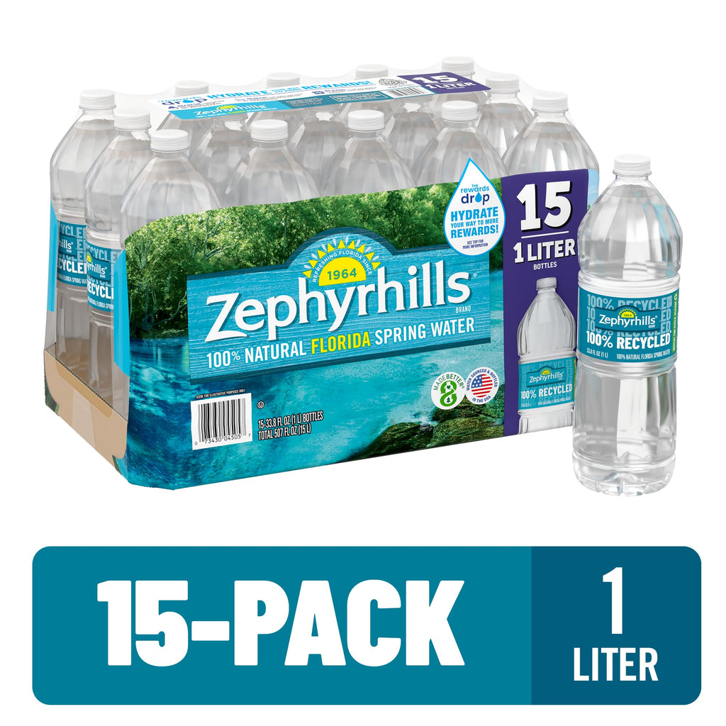 Zephyrhills Spring Water, 8 oz Mini Bottles, 48 Pack (3 Cases)