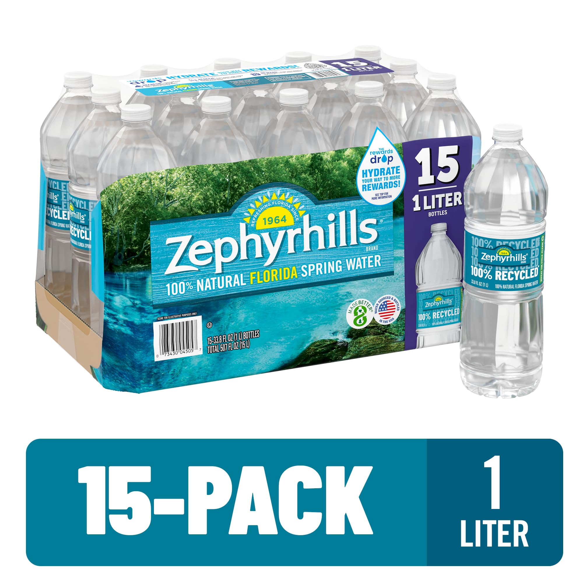Zephyrhills Spring Water, 8 oz Mini Bottles, 48 Pack (3 Cases)