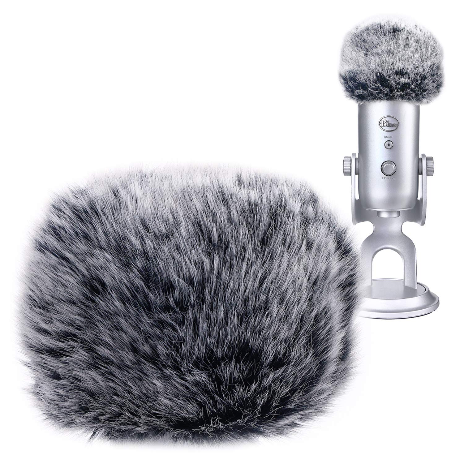 YOUSHARES 2PCS Blue Yeti Pop Filter for Blue Yeti Microphone, Yeti Foam Windscreen with Dead Cat Blue Yeti Mic Cover for Yeti Mic and Blue Yeti Pro USB Microphone