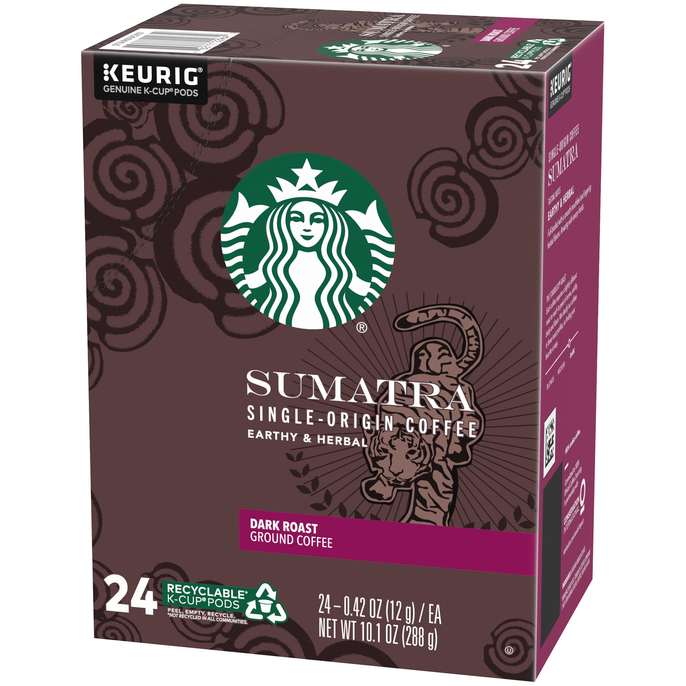 Starbucks Coffee, Caffe Verona Dark K Cup Portion Pack for Keurig Brewers, 24 Count