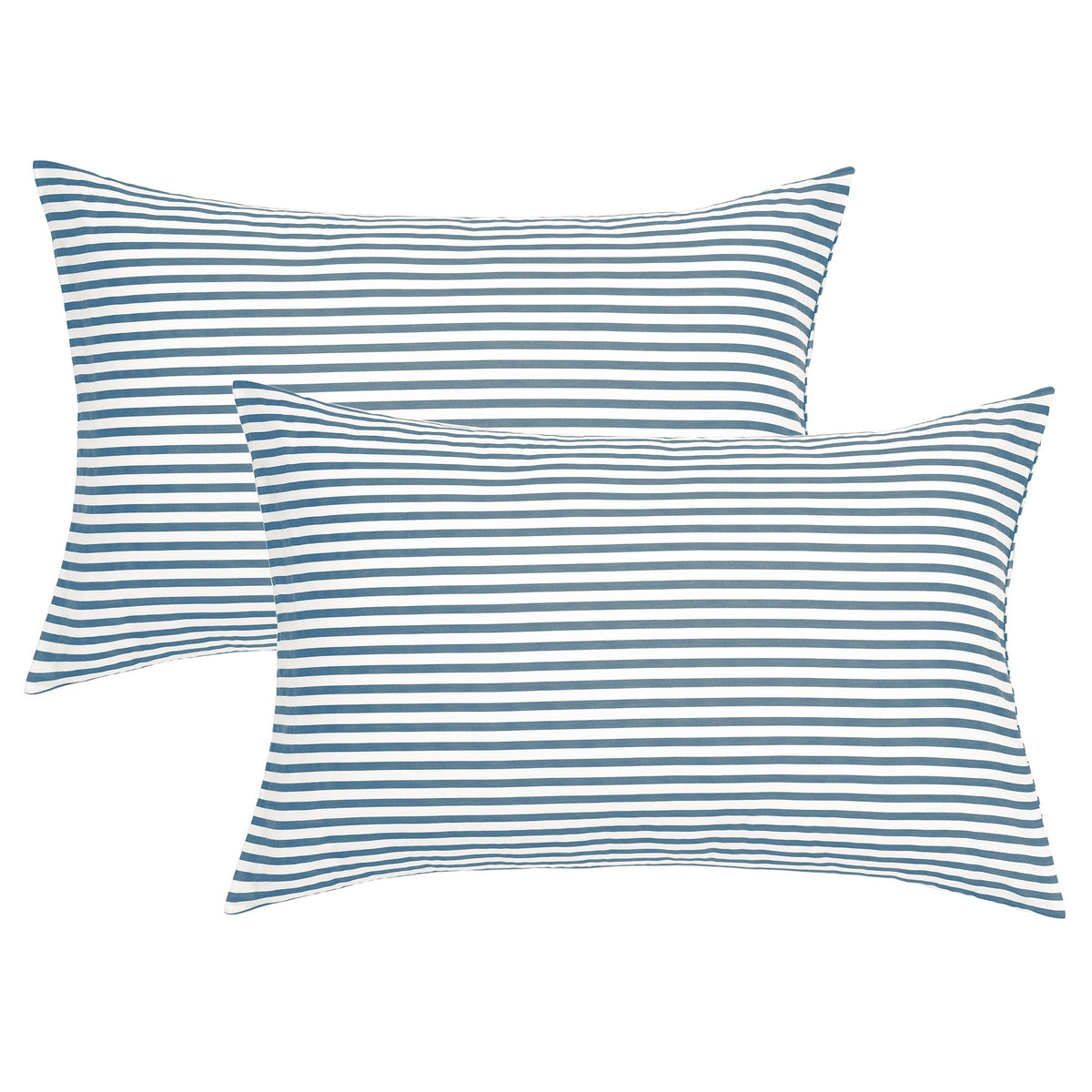 JELLYMONI Cotton Striped Pillowcases Set of 2, Sage Green, Standard | Soft breathable feel, Envelope closure, 400TC cotton, Machine washable, Gentle on skin