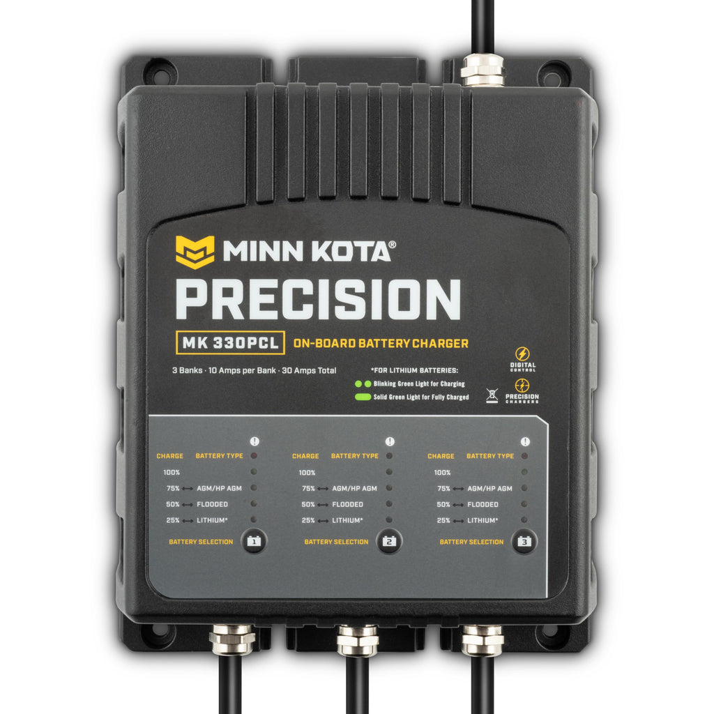 Minn Kota Precision MK-212PCL On-Board Marine Battery Charger – 2 Banks, 6 Amps Each