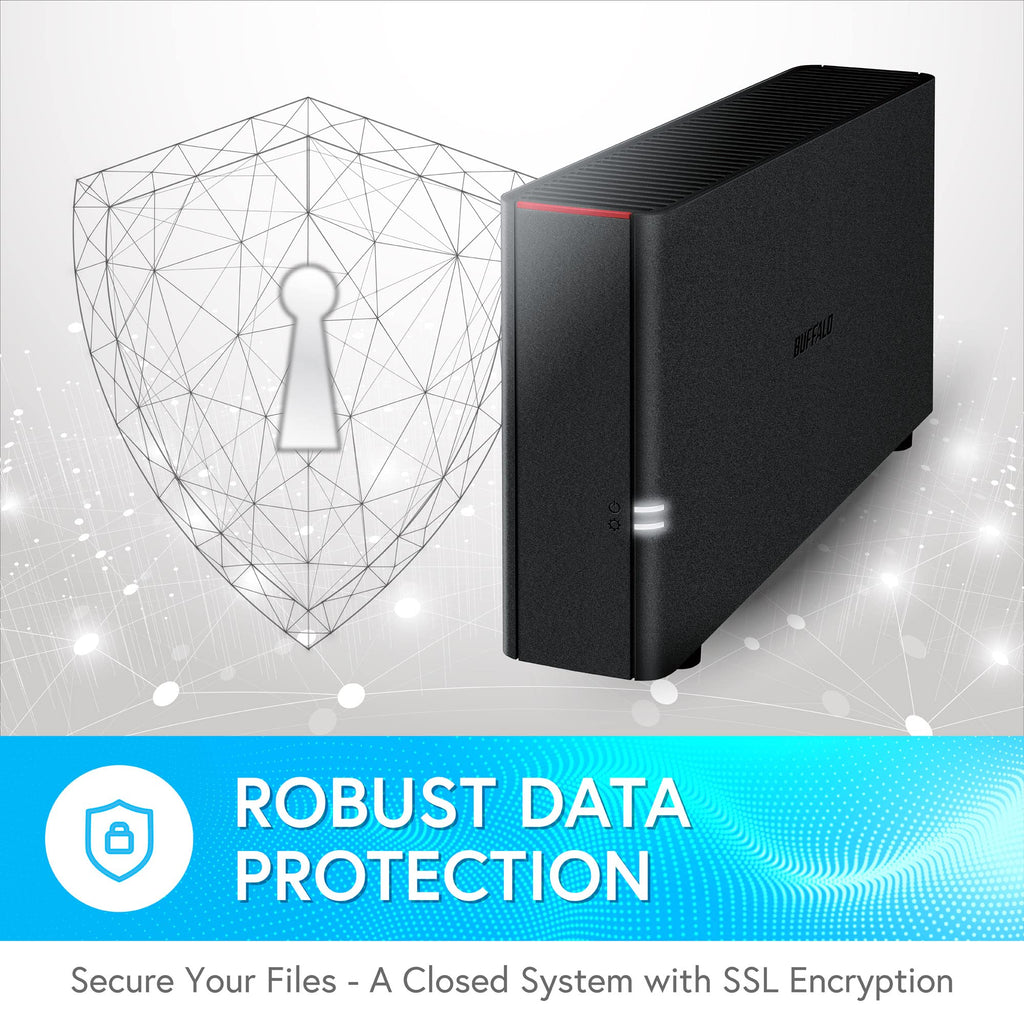 BUFFALO LinkStation 210 2TB 1-Bay NAS Network Attached Storage with HDD Hard Drives Included NAS Storage that Works as Home Cloud or Network Storage Device for Home