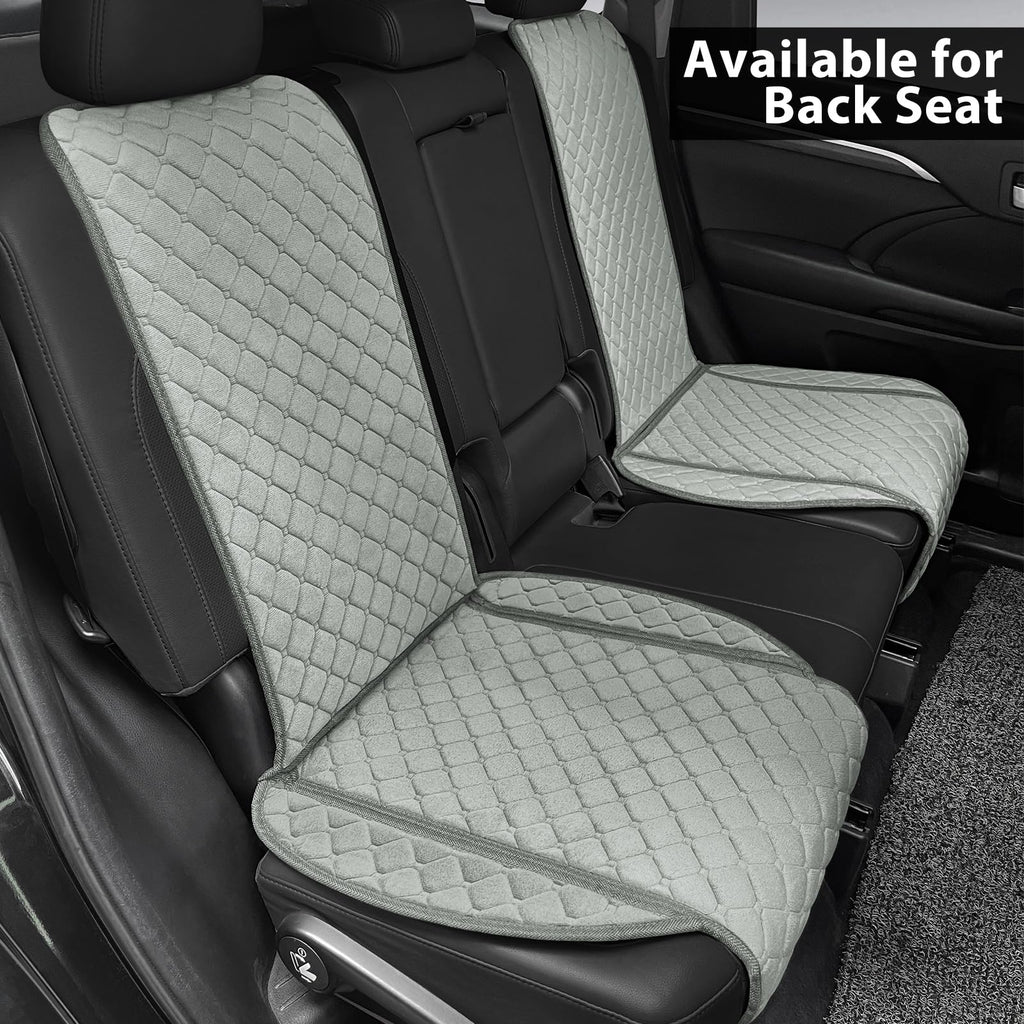 surpassme Comfortable Car Seat Covers Universal Front Seat Covers for Car Accessories, Padded Car Interior Covers for Automotive, SUV, Truck, and Van(Black)