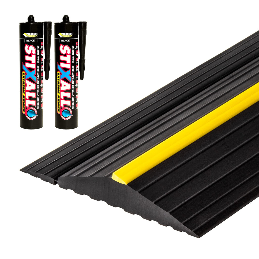 8'5"/2.6m Weather Defender® Original | Ultimate Garage Door Threshold Seal Kit with Adhesive & Garage Door Bottom Weather Stripping